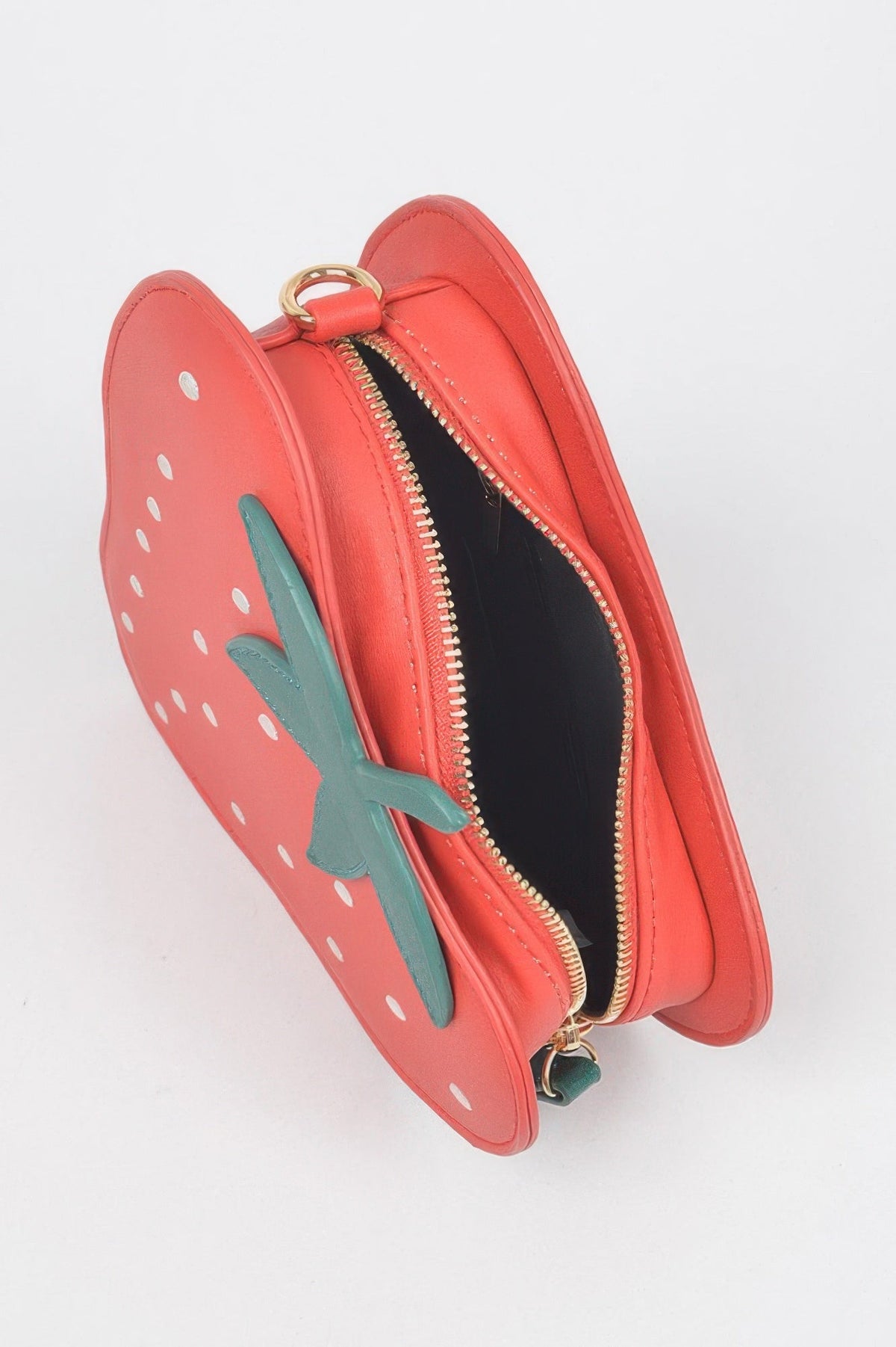 Faux Suede Strawberry Novelty Bag
