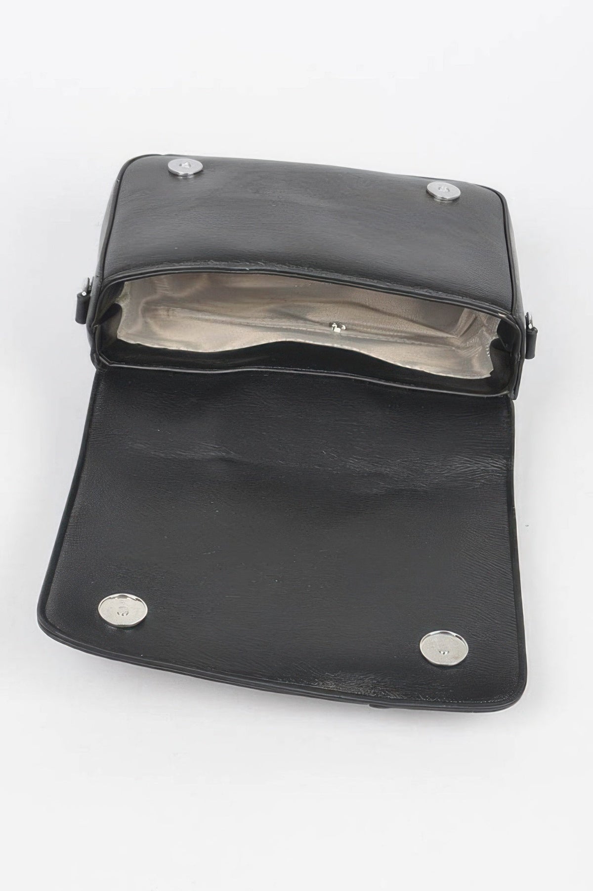 Faux Leather Metal Studded Jacket Clutch