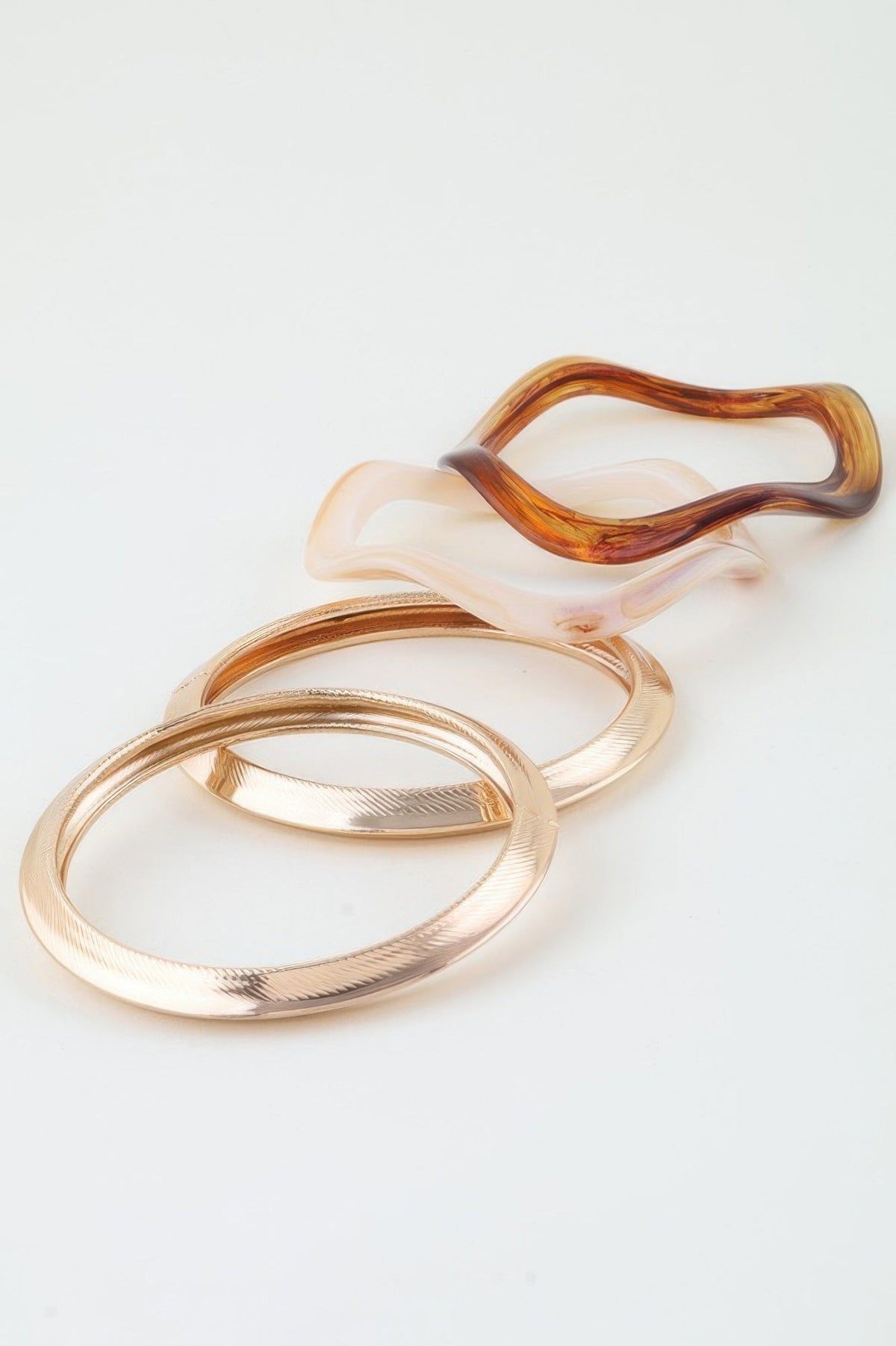Multi Marble Wave Cuff Bracelet