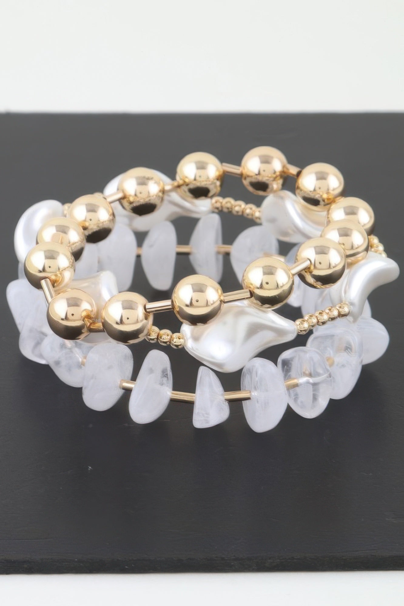 Multi Abstract Beaded Bracelet