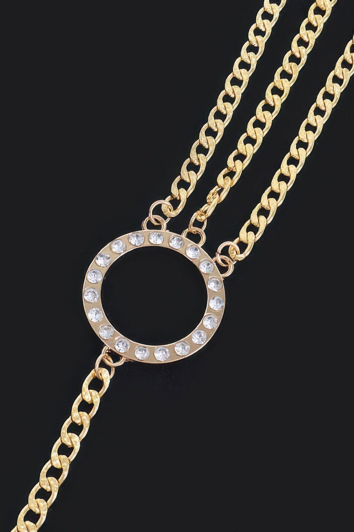 Chain Belt W/ Stone Ring