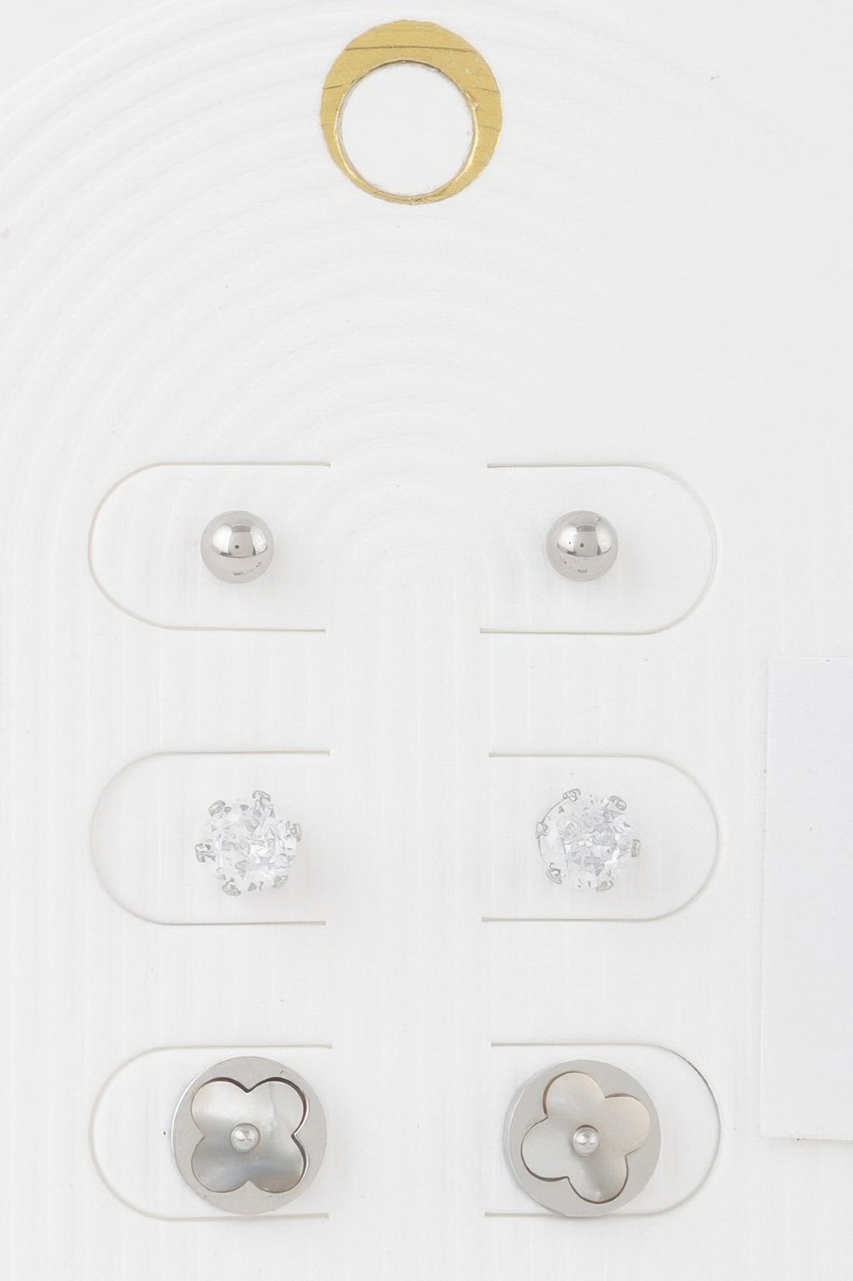 Multi Jewel Stud Earrings Set