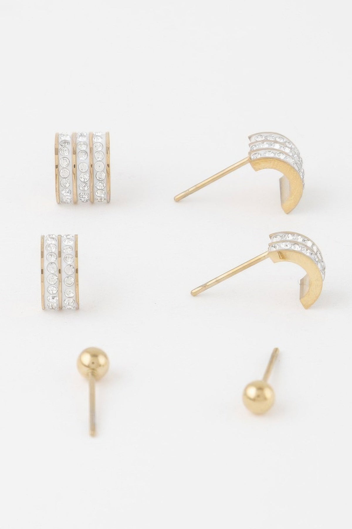 Multi Rhinestone Earrings Set