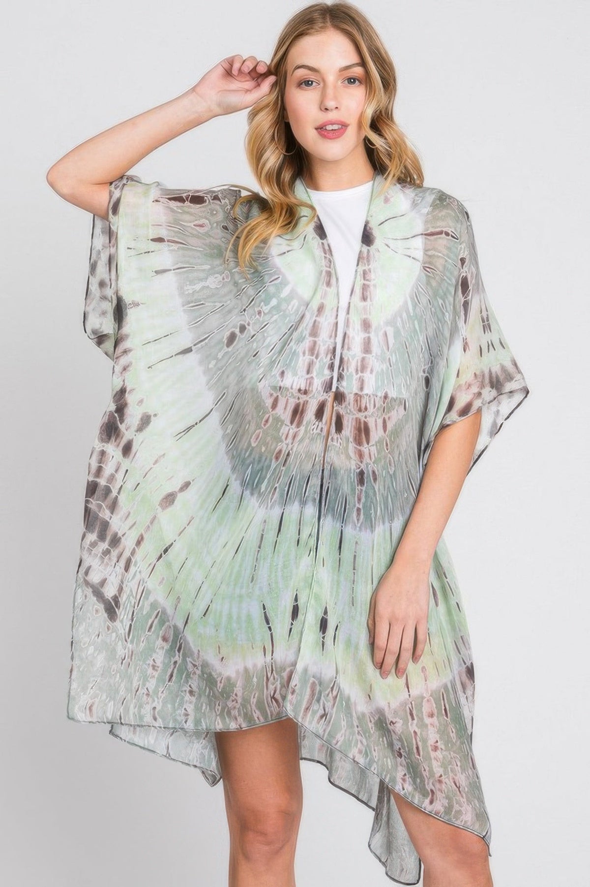 Tie Dye Print Kimono