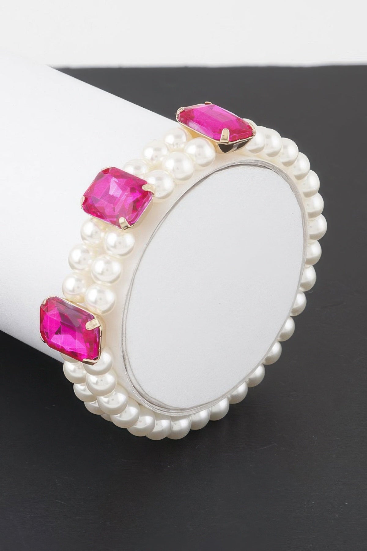Double Beaded Rhinestone Bracelet