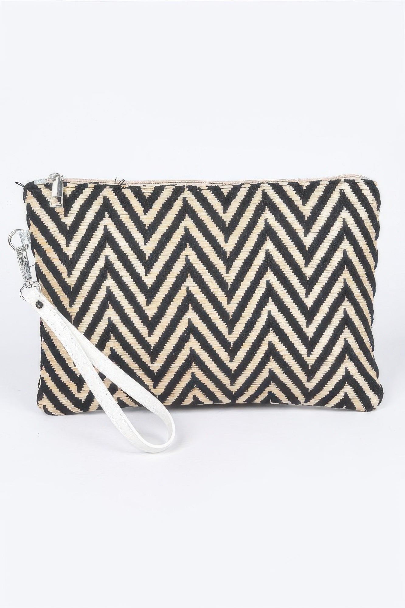 Faux Straw Pouch Bag