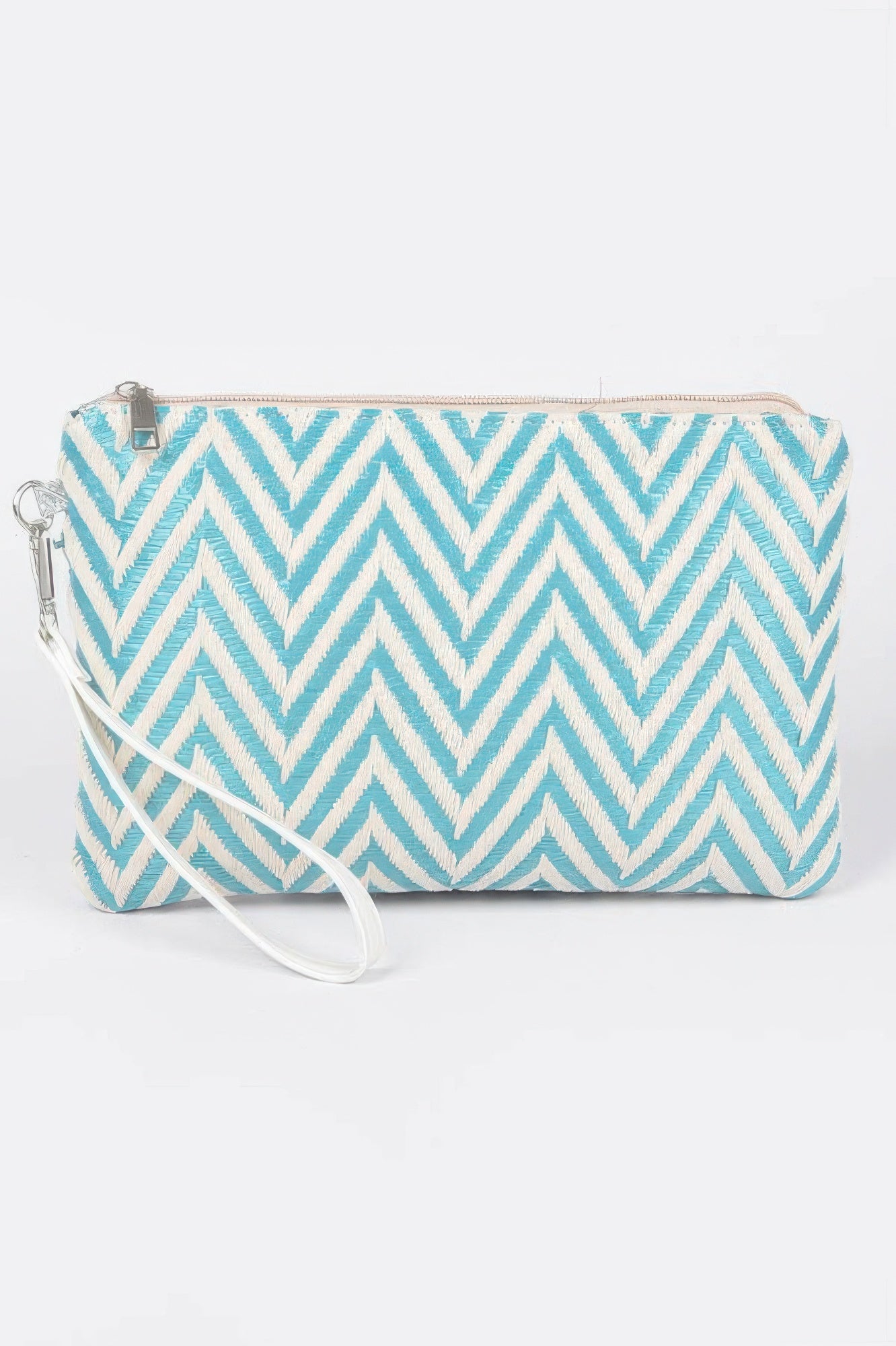 Faux Straw Pouch Bag