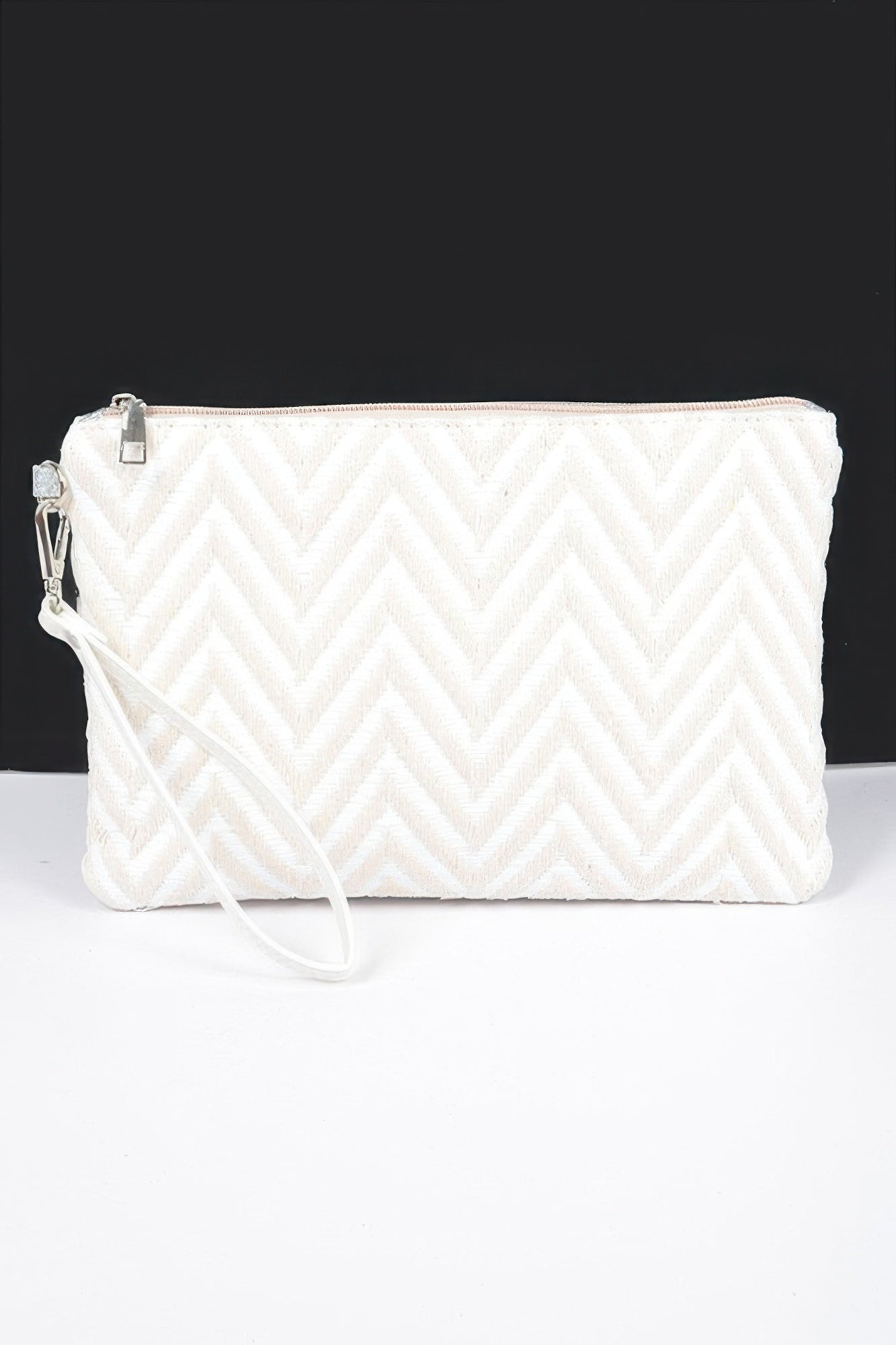 Faux Straw Pouch Bag