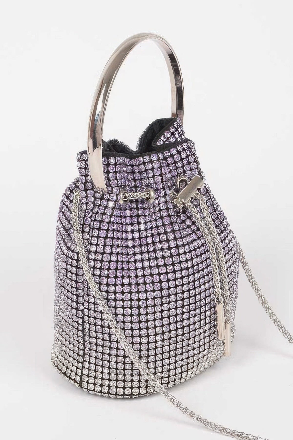 Rhinestone Ombre Bucket Bag