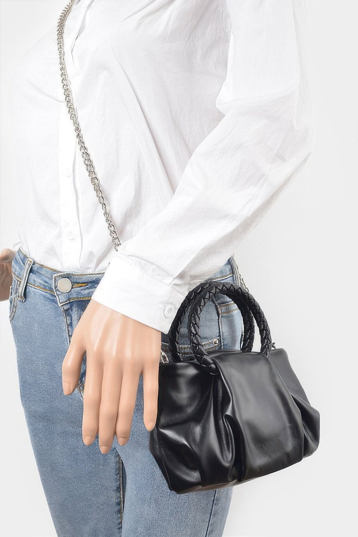 Braided Handle Crossbody Bag