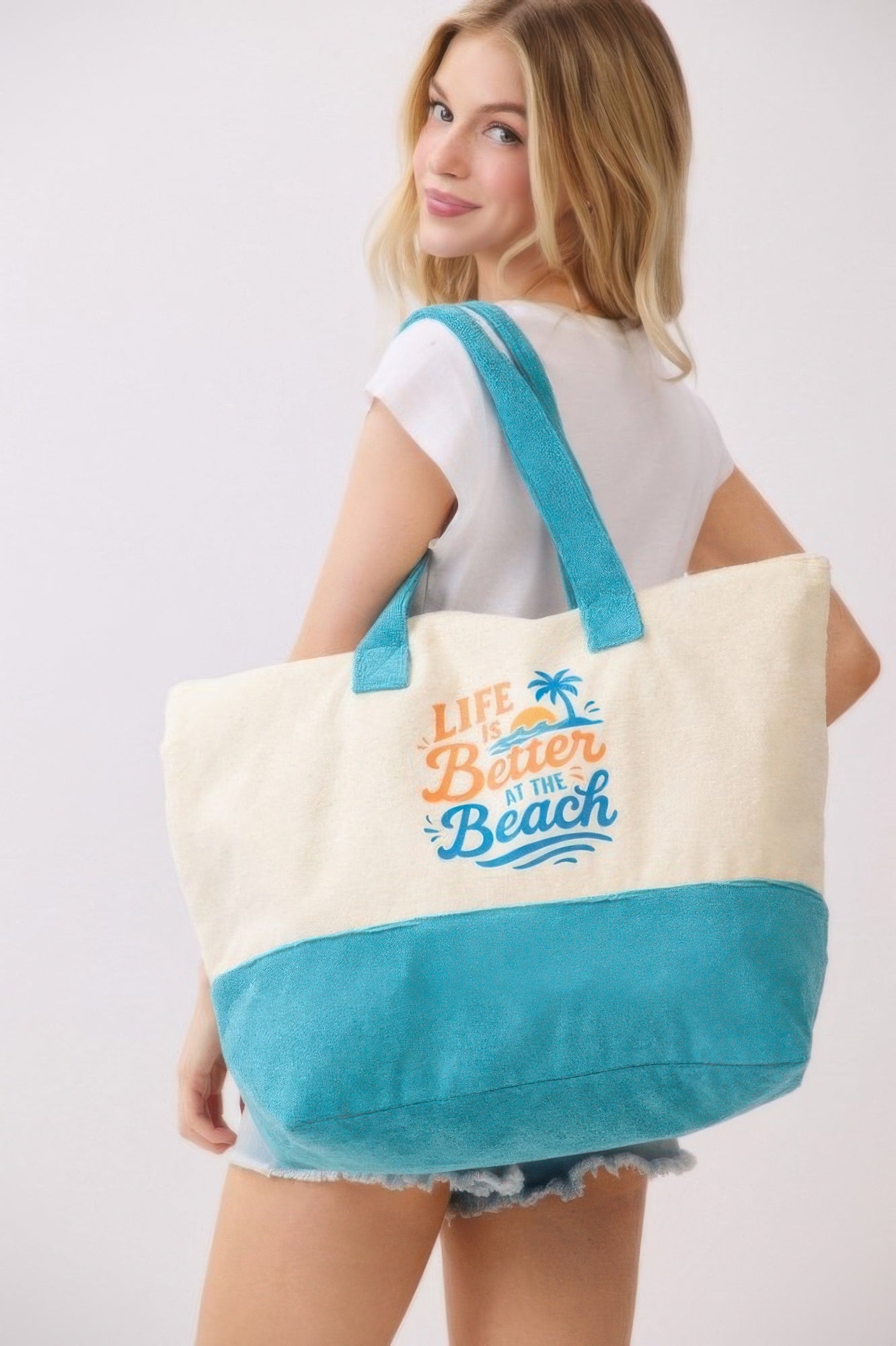 Life Is Better At The Beach Terry Tote
