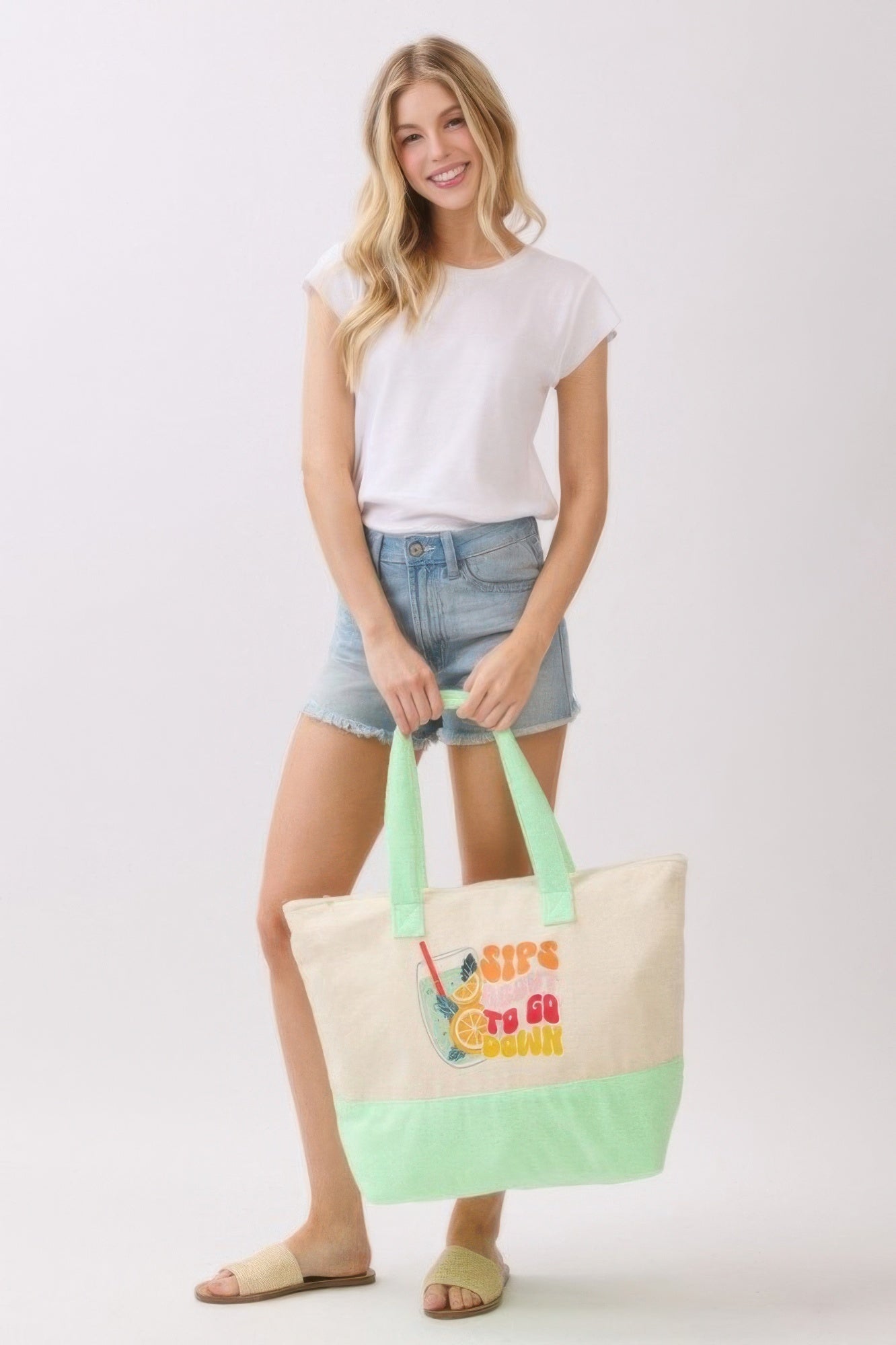 Sips About To Go Down Terry Tote