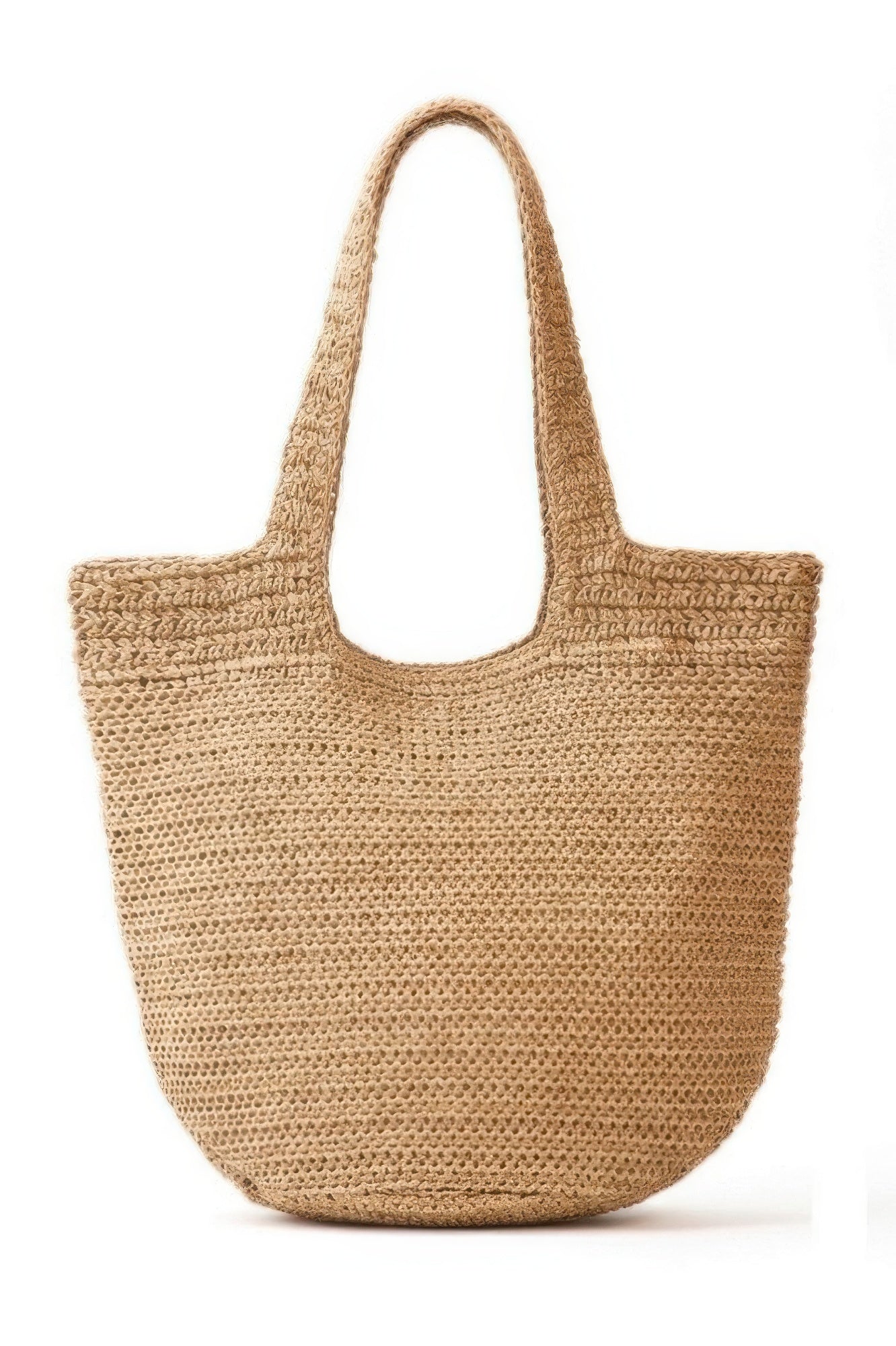 Round Bottom Handmade Strap Woven Straw Tote Bag