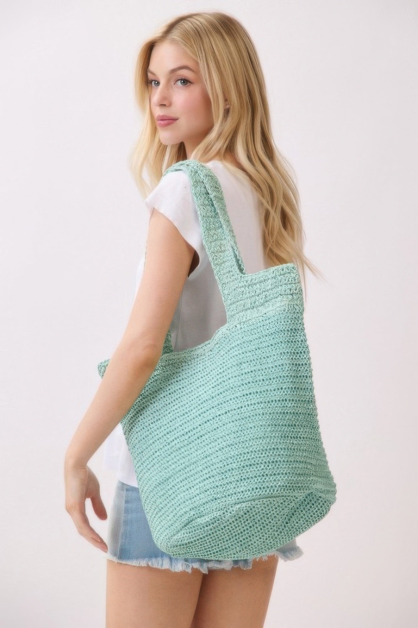 Round Bottom Handmade Strap Woven Straw Tote Bag