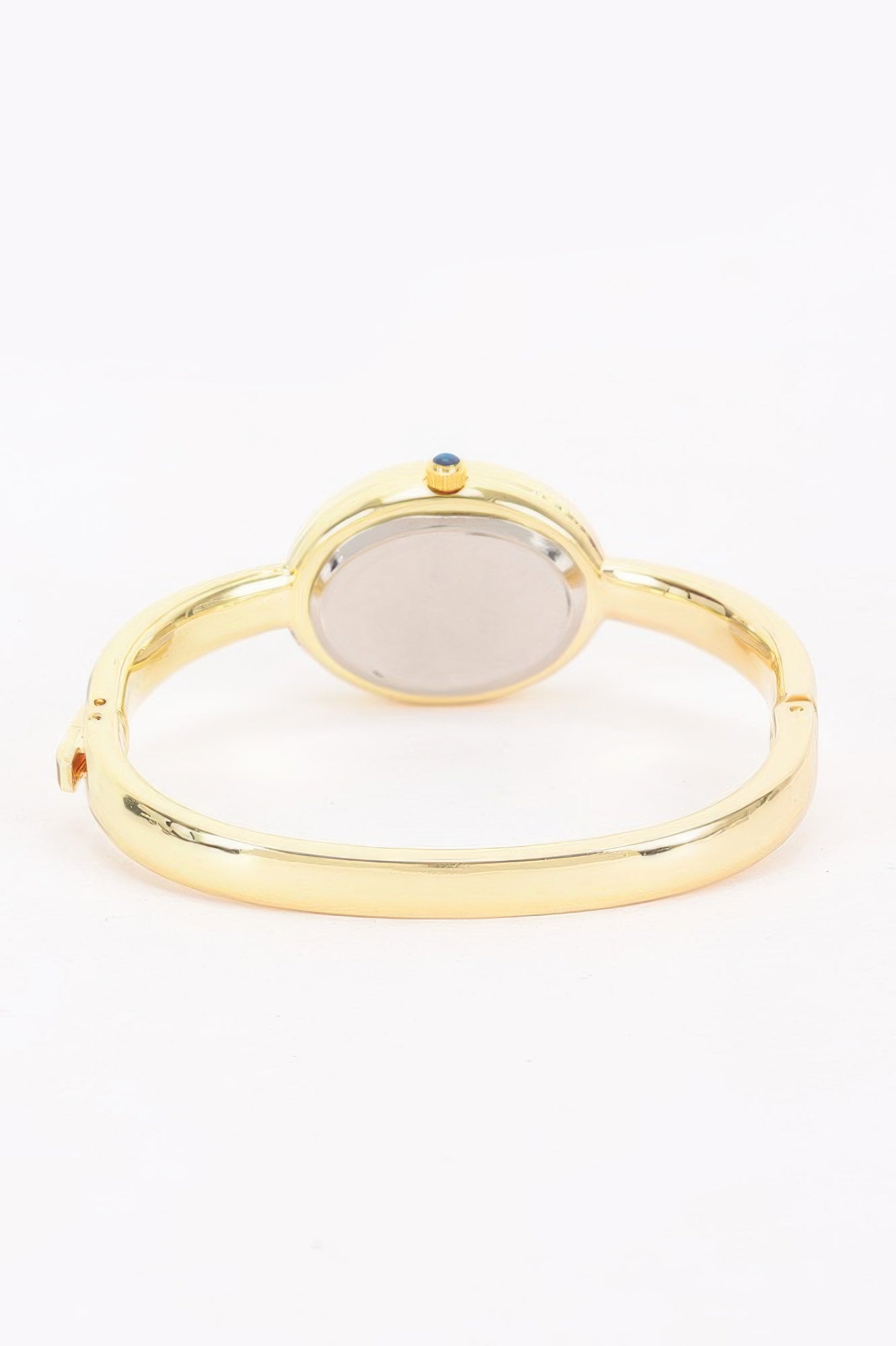 Oval Crystal-encrusted Cuff Watch