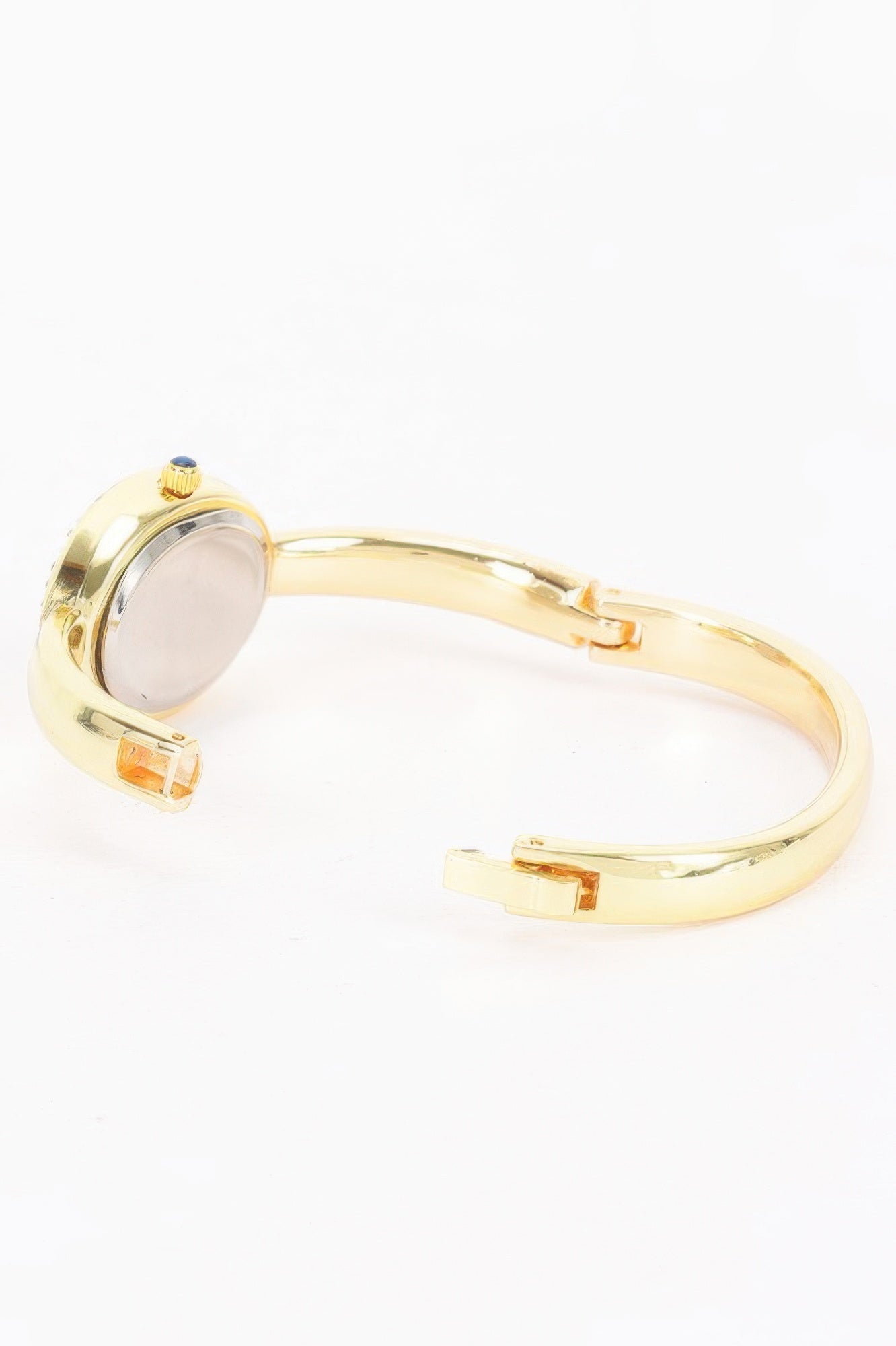 Oval Crystal-encrusted Cuff Watch