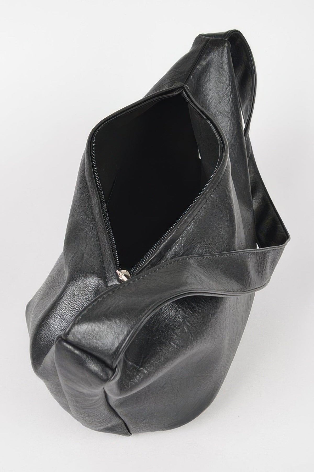 Faux Leather Hobo Bag