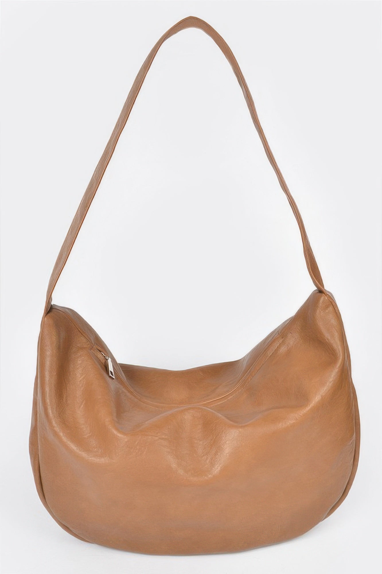 Faux Leather Hobo Bag
