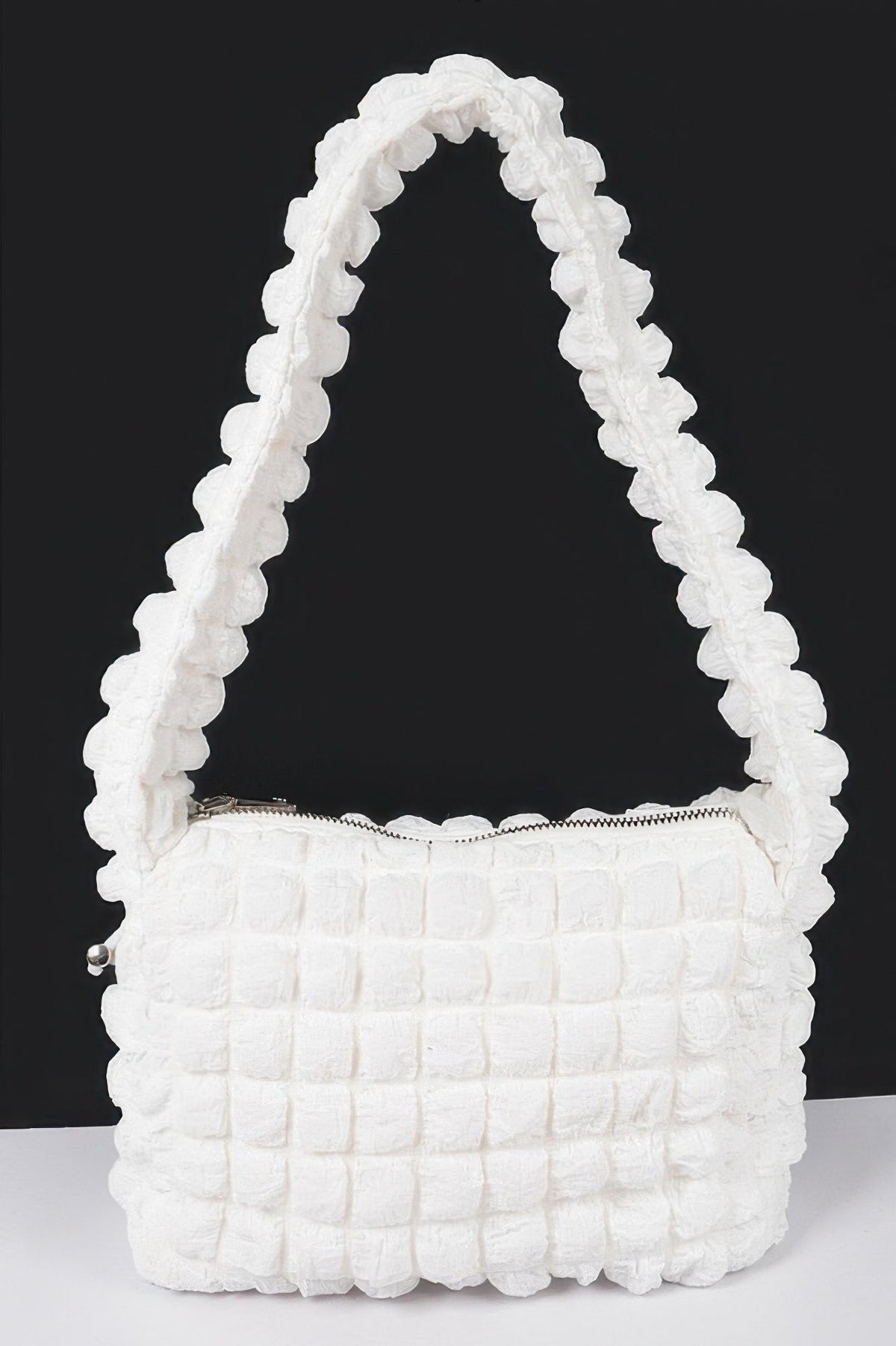 Embossed Cotton Shoulder Bag