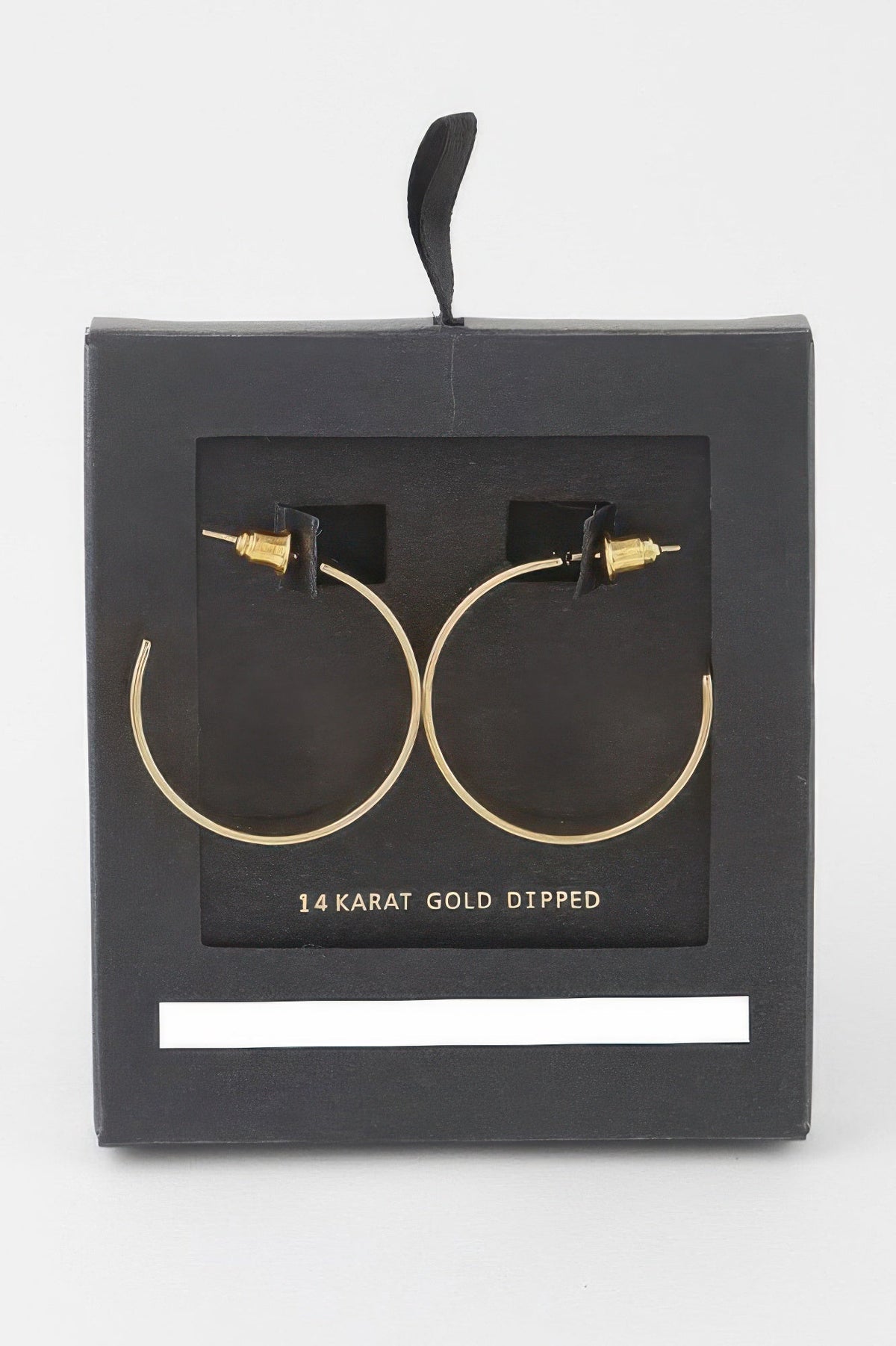 Shiny Flat Hoop Earrings