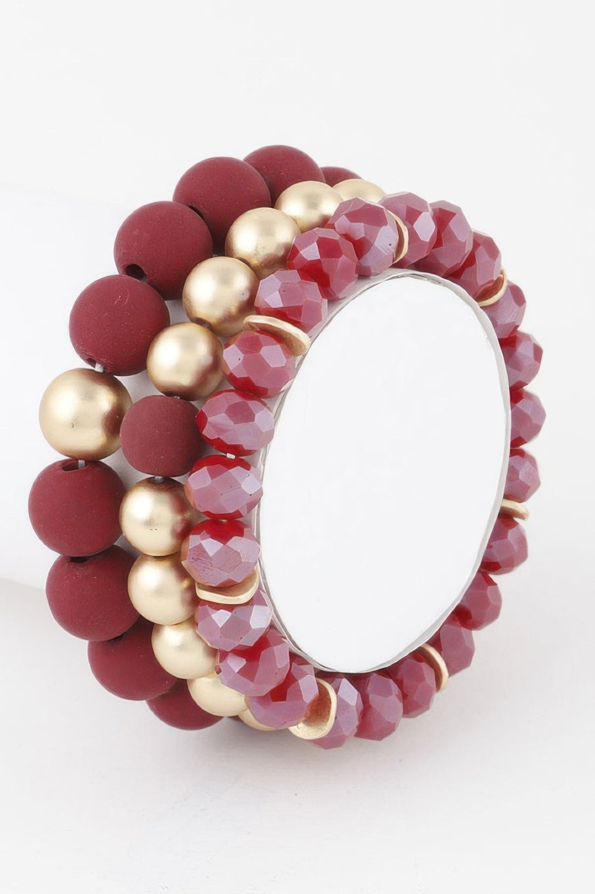 Two Toned Crystal Bead Bracelet