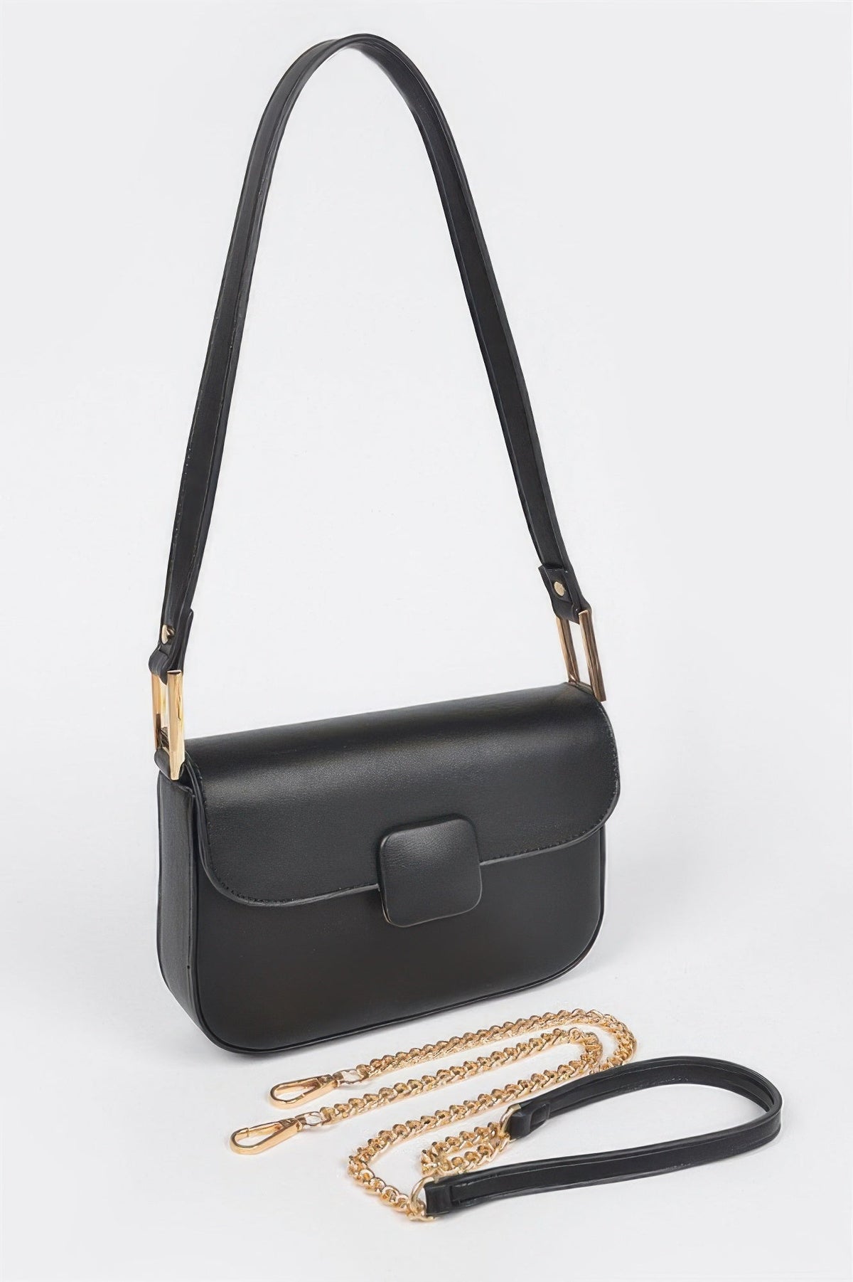 Faux Leather Shoulder Bag