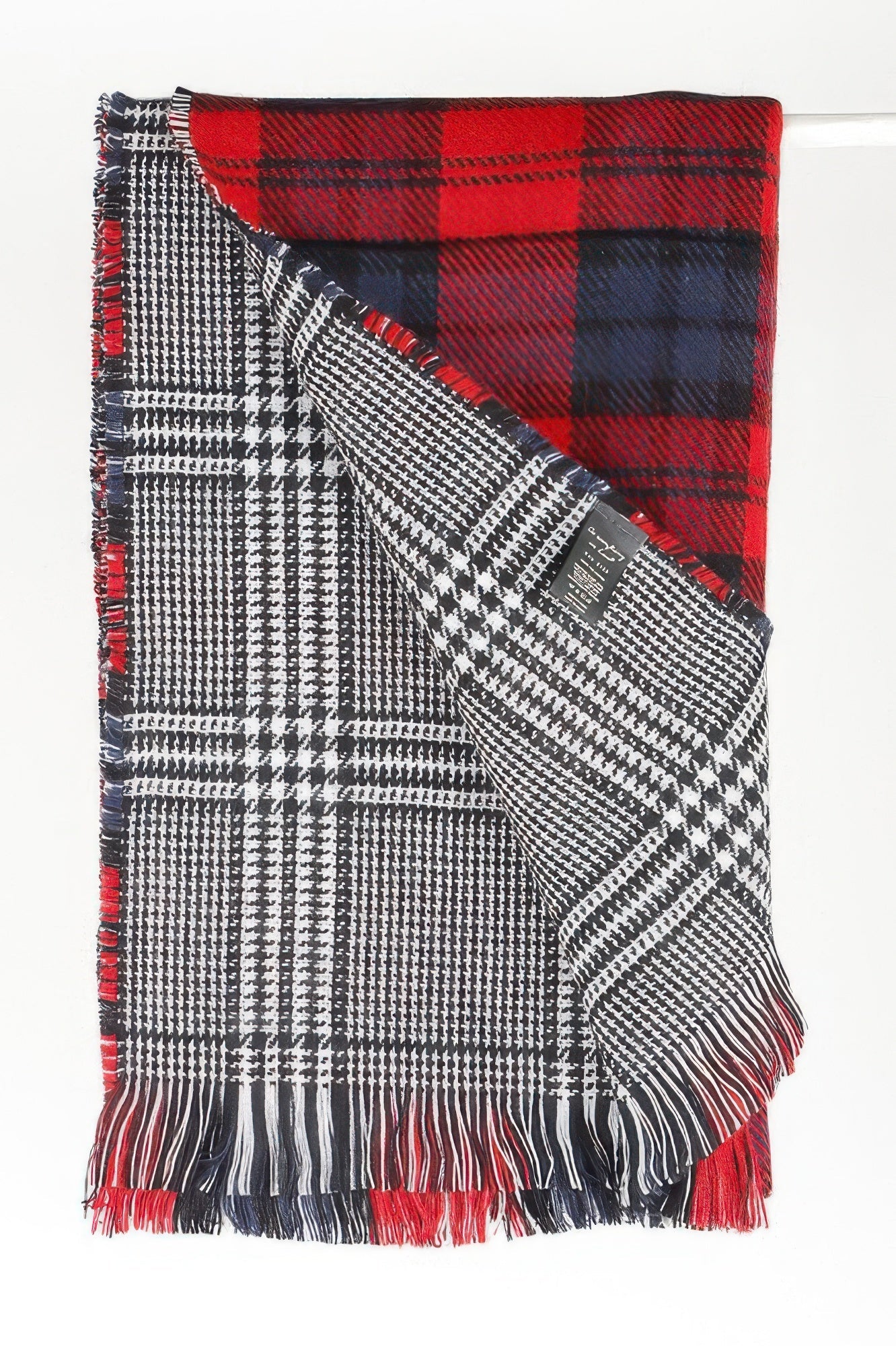 Classic Plaid Fringe Scarf