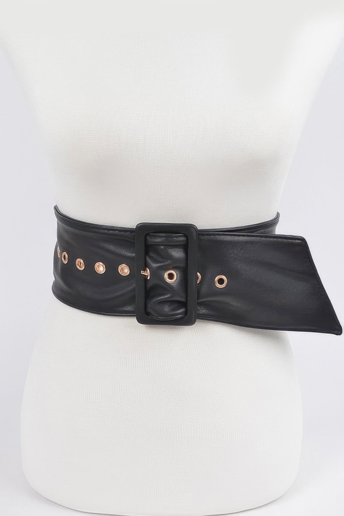 Monotone Leather Buckle Belt