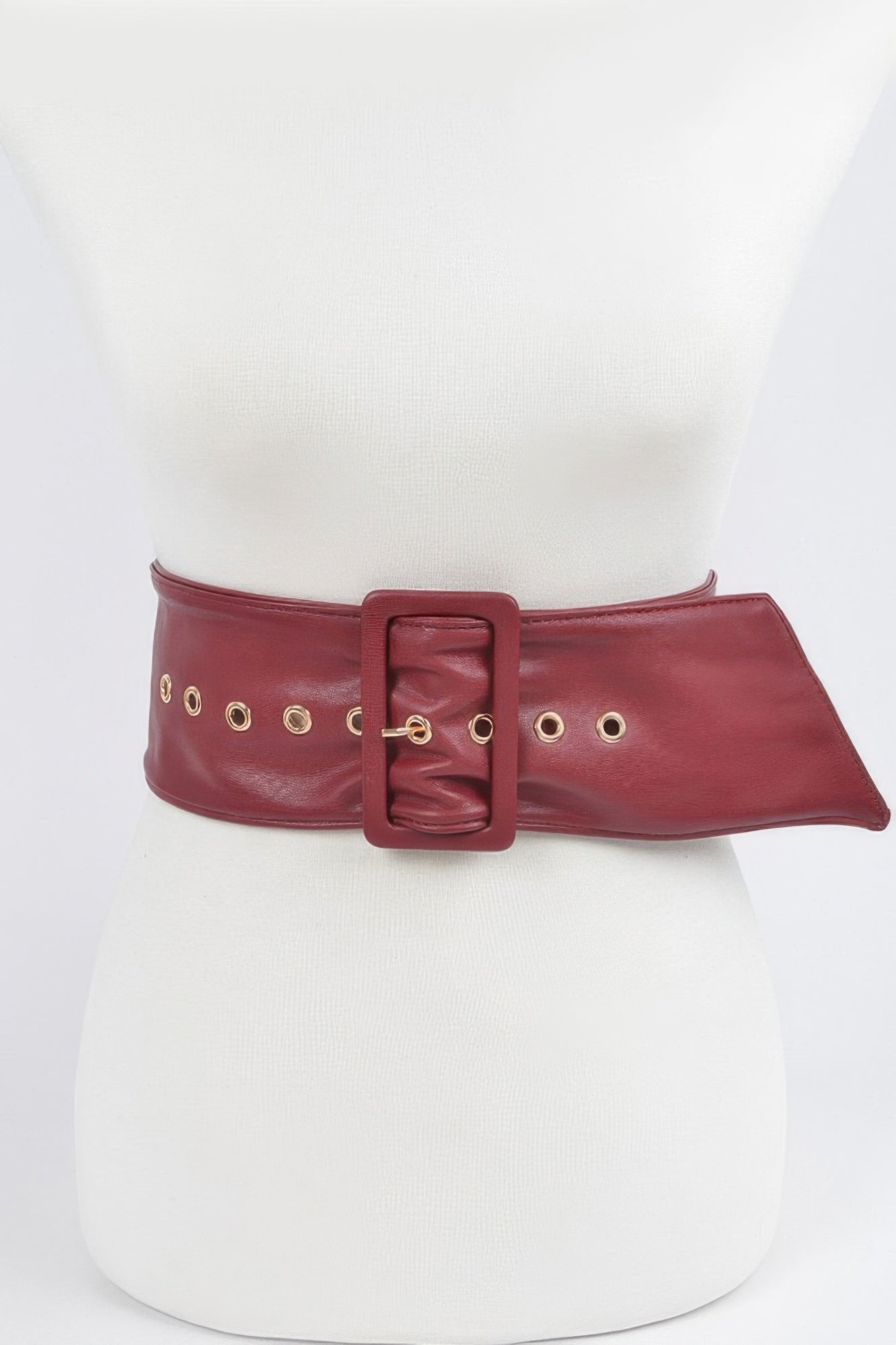 Monotone Leather Buckle Belt