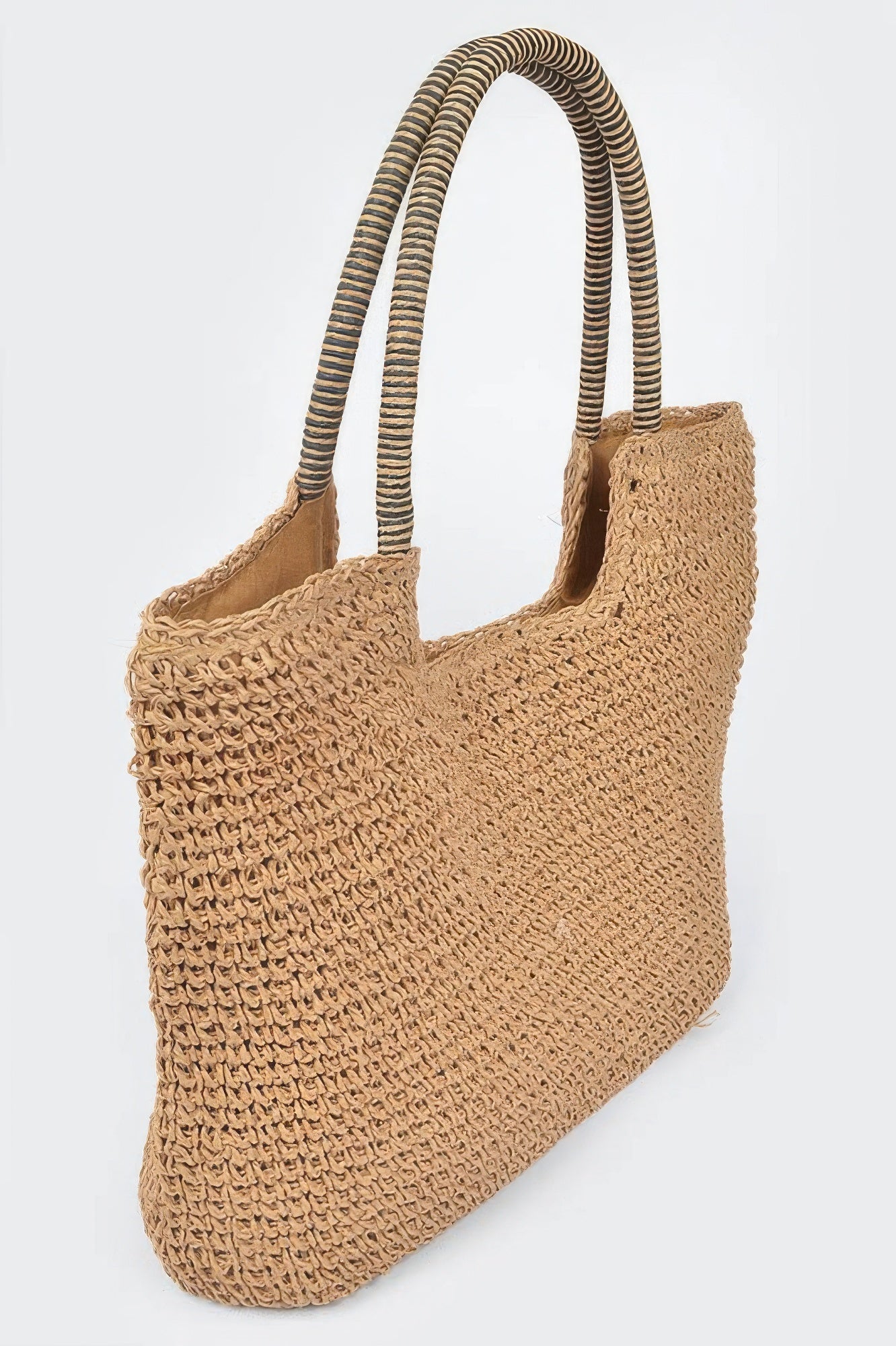 Faux Straw Tote Bag