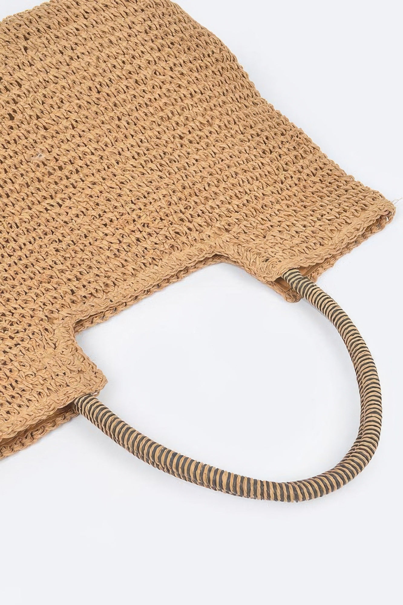 Faux Straw Tote Bag