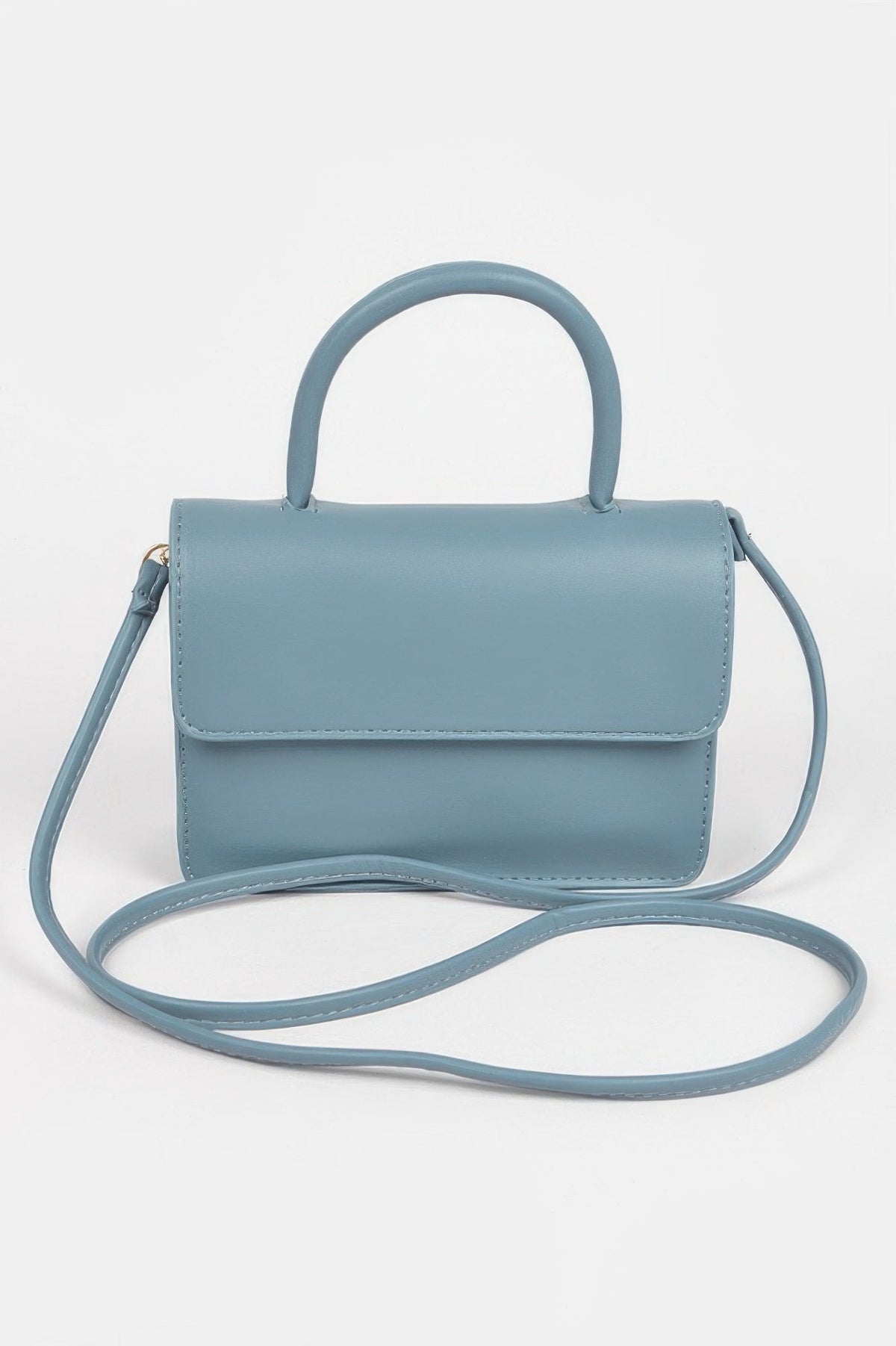 Faux Leather Pleated Shoulder Strap Bag