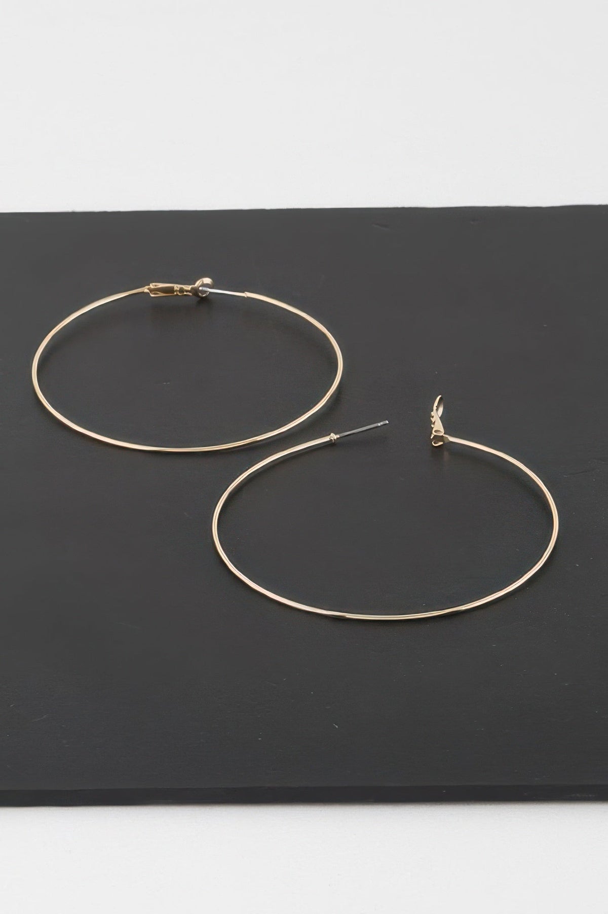 Engraved Thin Hoop Earrings