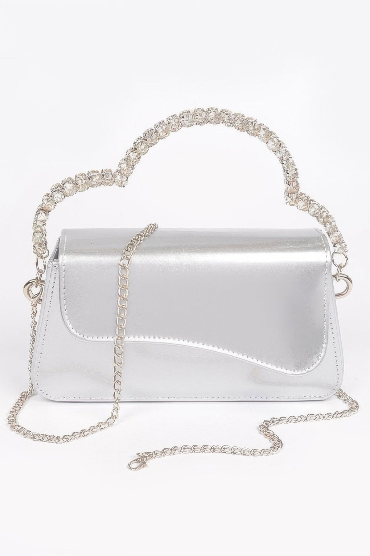 Glitter Rhinestone Handle Bag