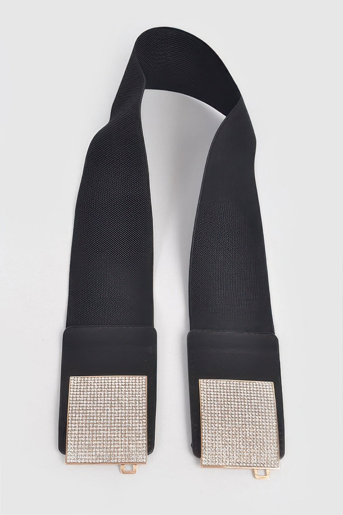 Rhinestone Metal Buckle Stretch Belt