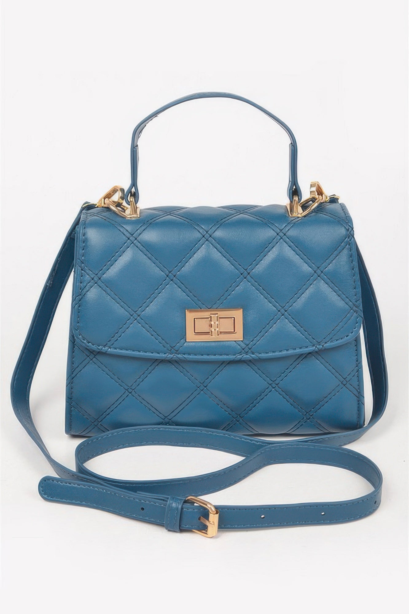 Quilted Top Handle Crossbody Bag