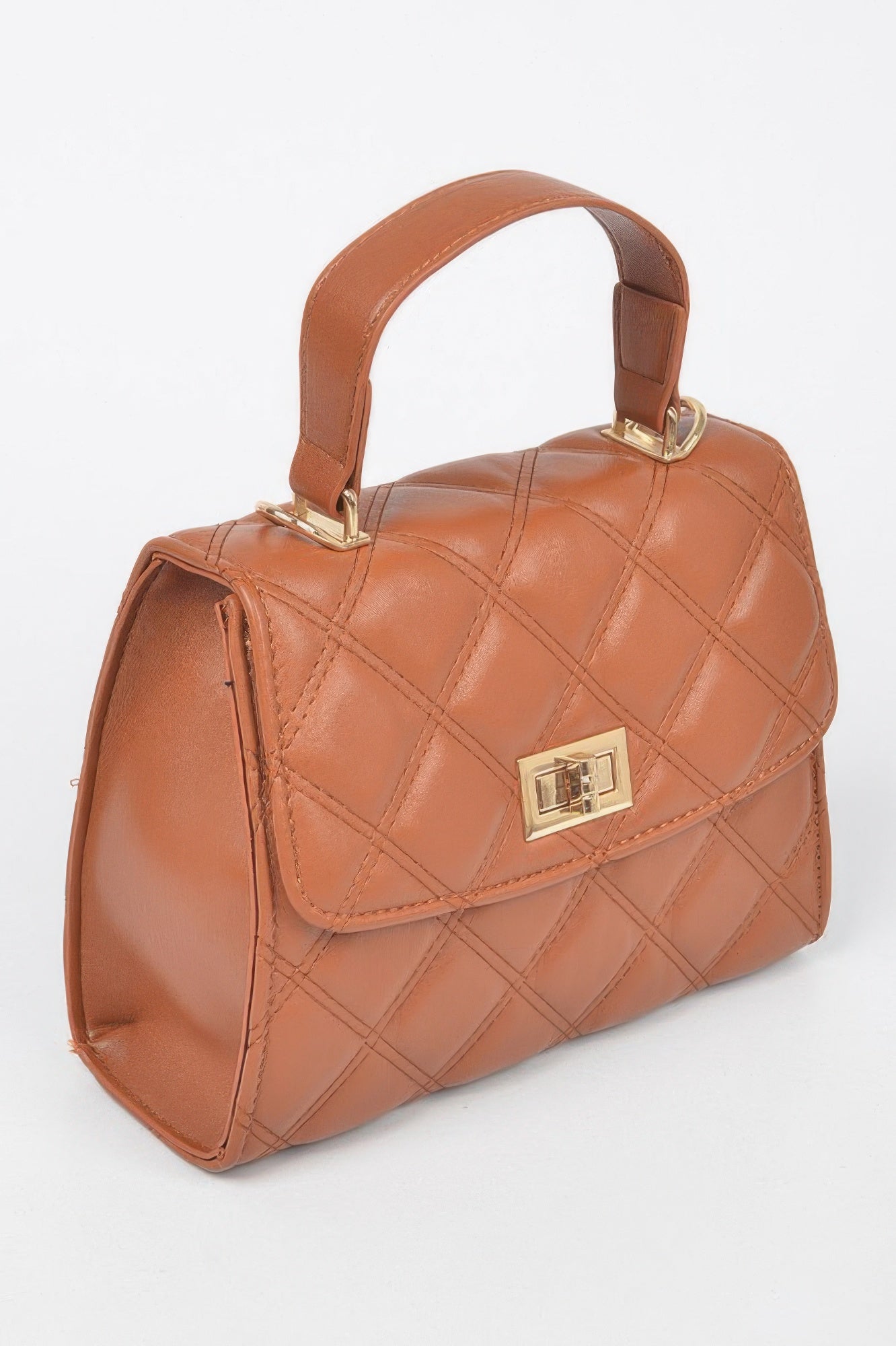 Quilted Top Handle Crossbody Bag