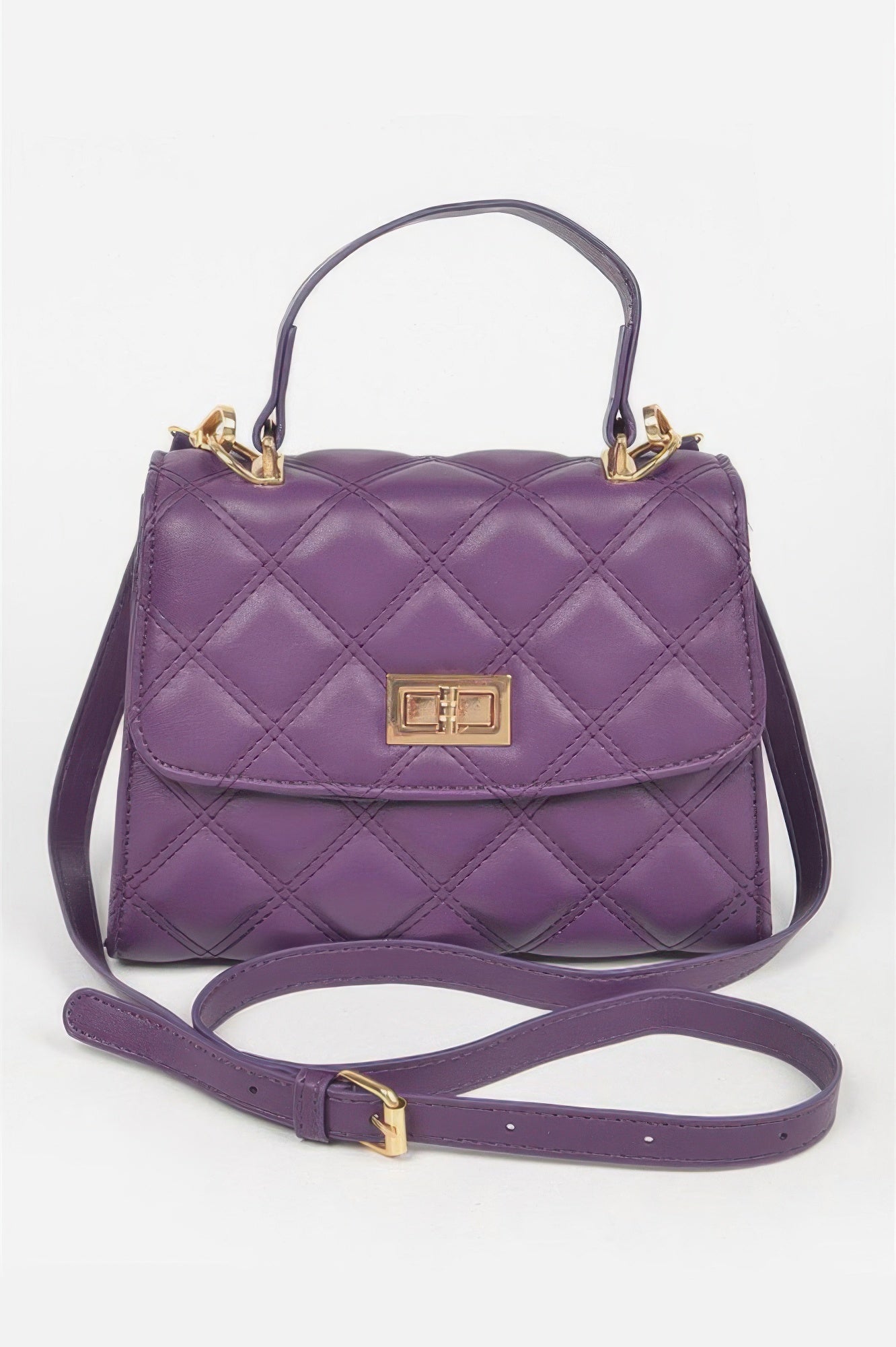 Quilted Top Handle Crossbody Bag