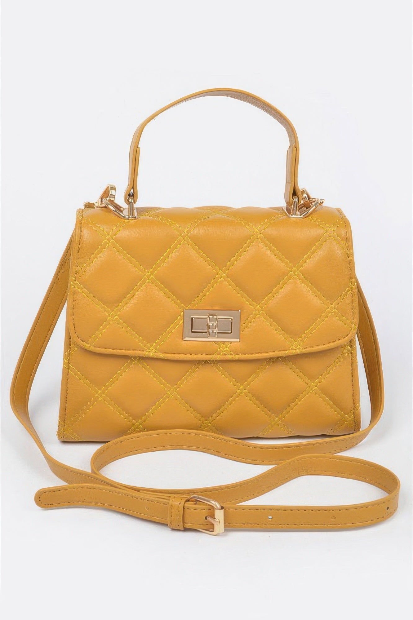 Quilted Top Handle Crossbody Bag