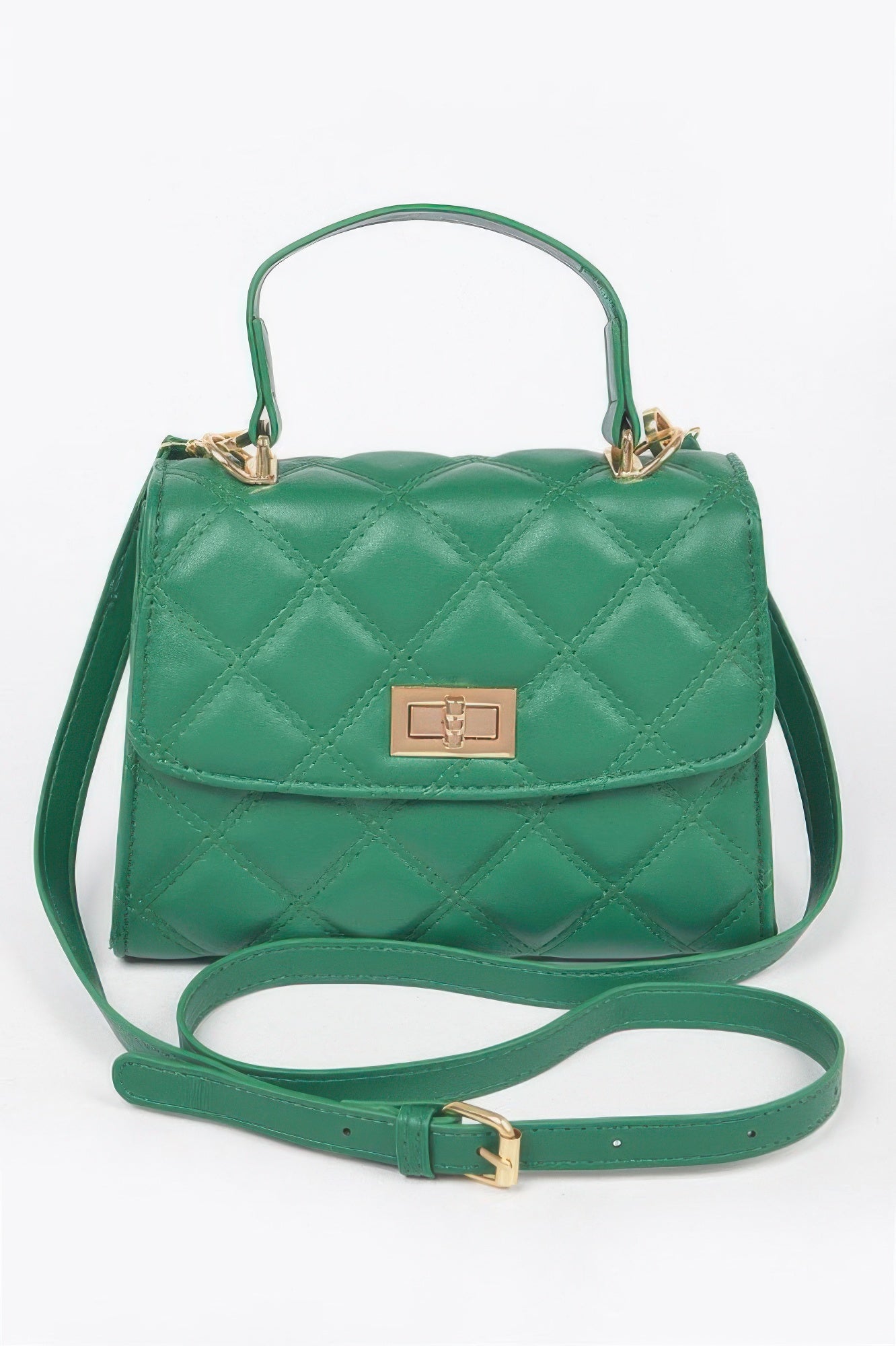 Quilted Top Handle Crossbody Bag