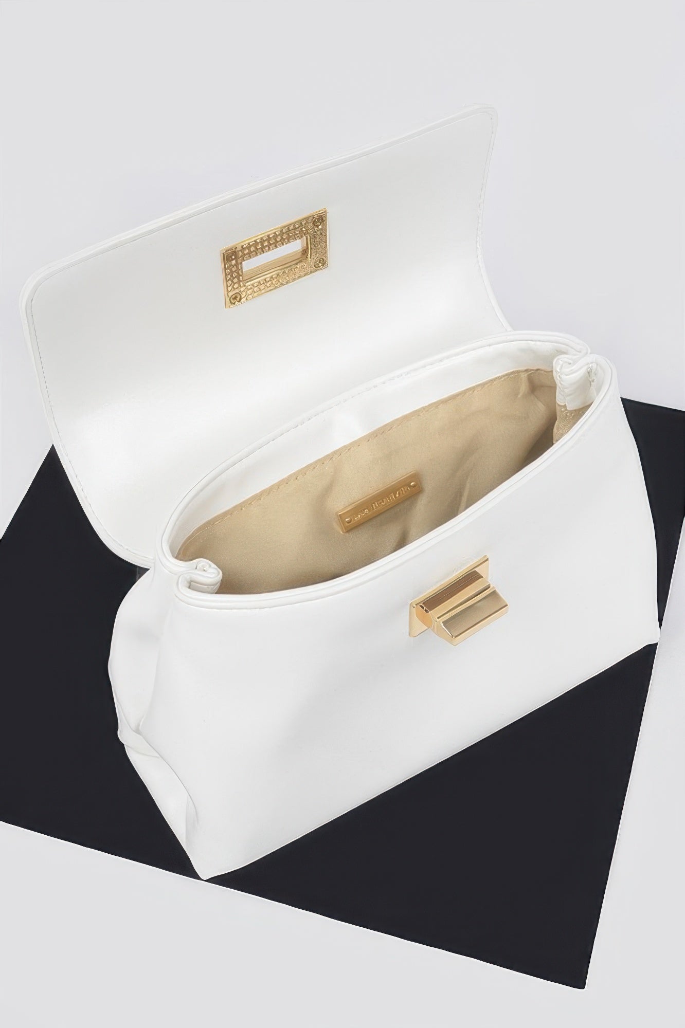 Faux Leather Flap Bag