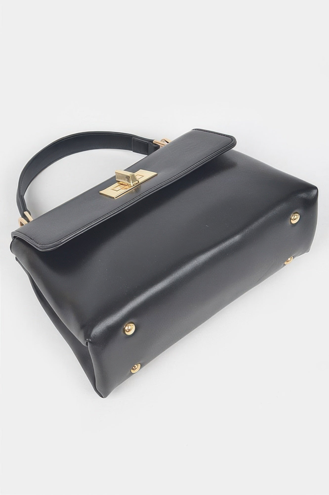 Faux Leather Flap Bag