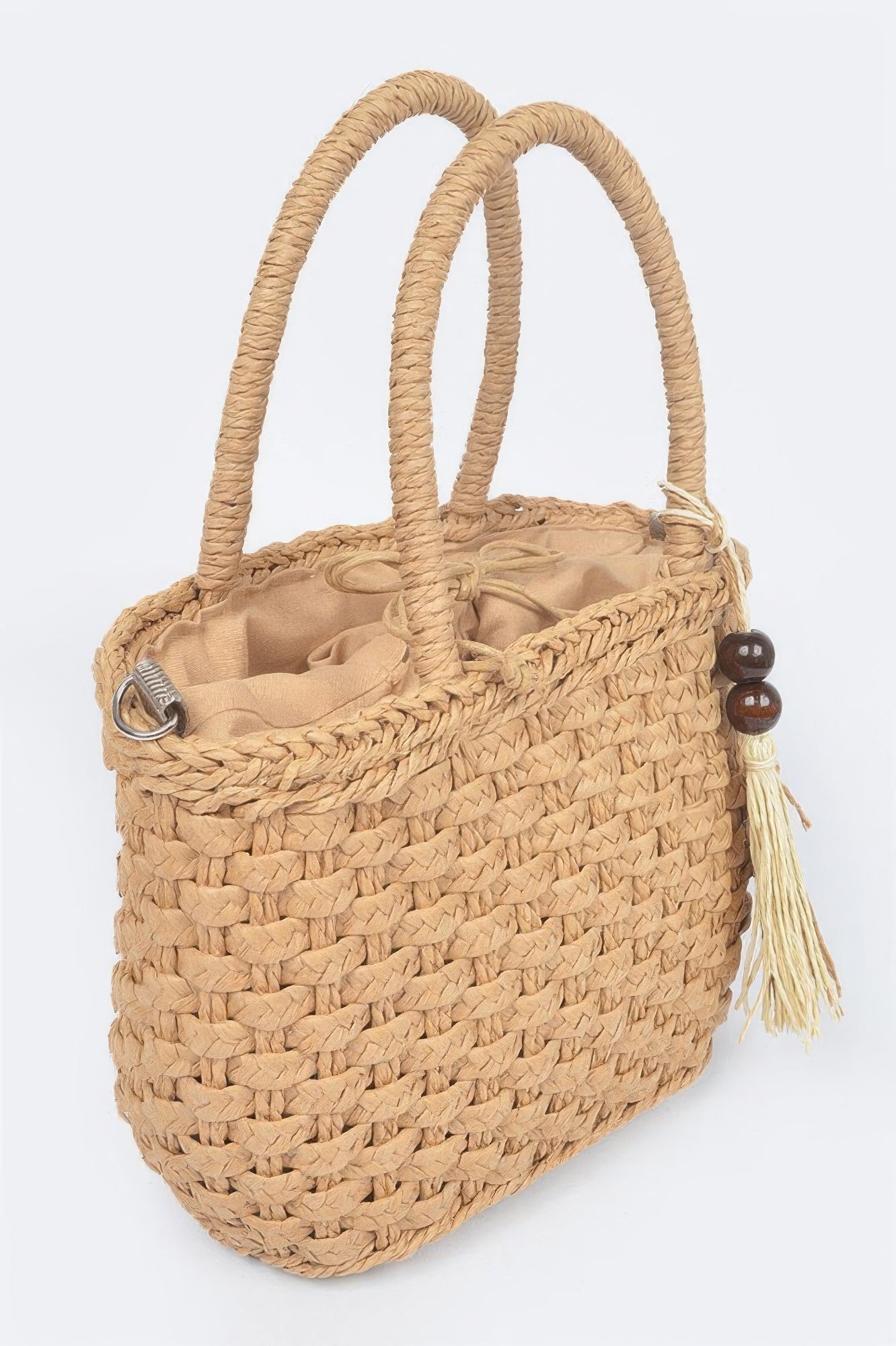 Faux Straw Tote Bag