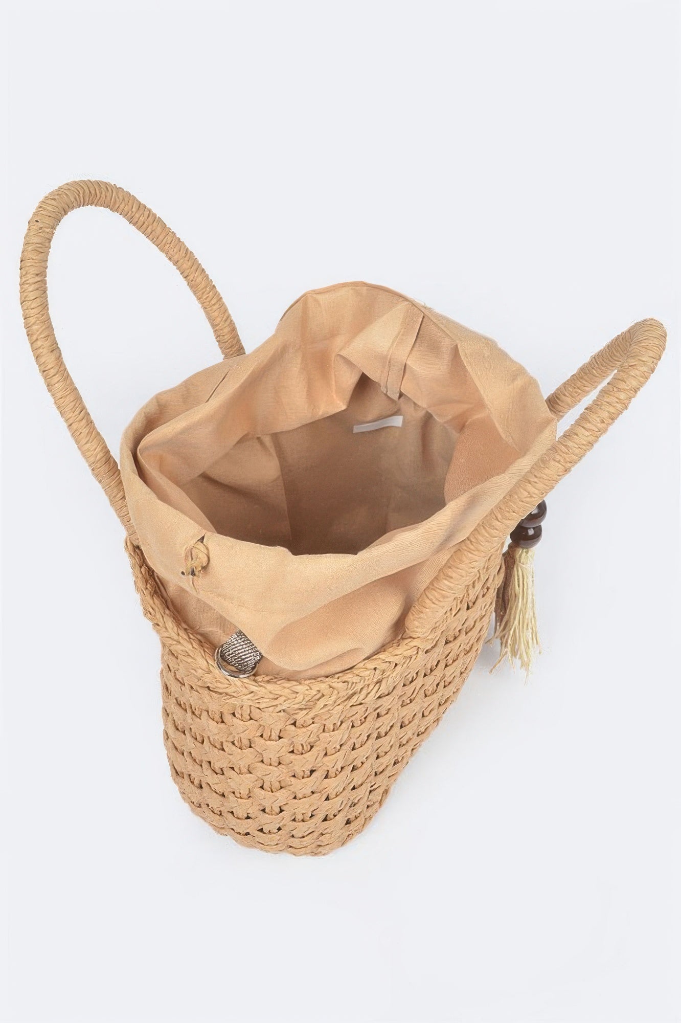 Faux Straw Tote Bag