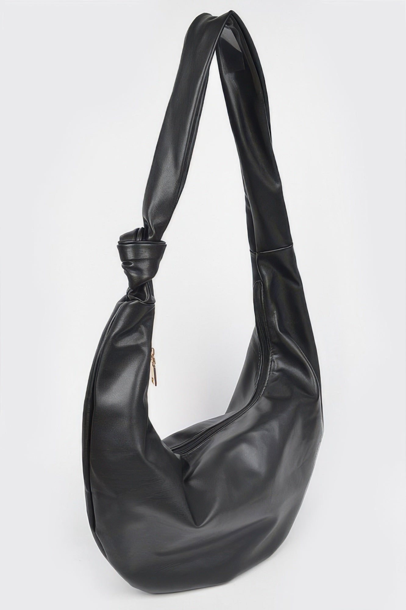 Faux Leather Hobo Bag