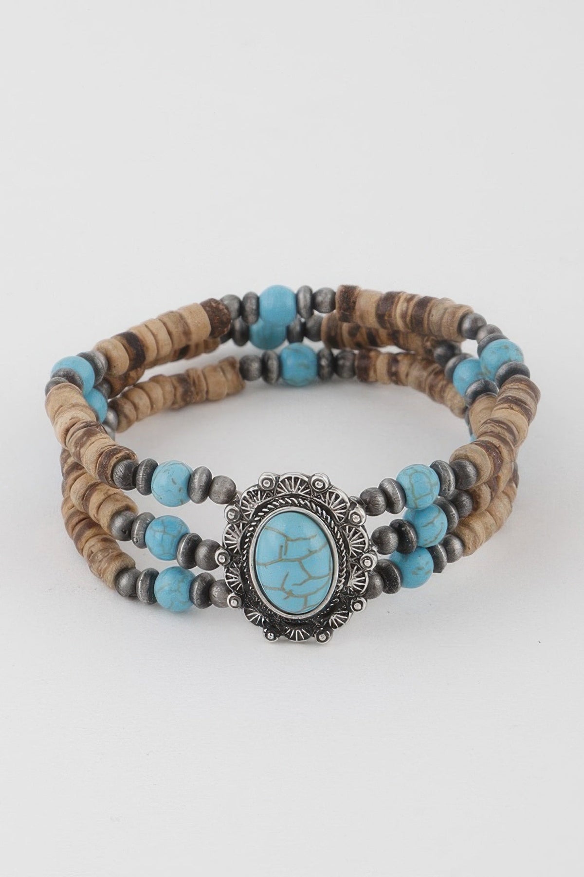 Beaded Vintage Stone Bracelet
