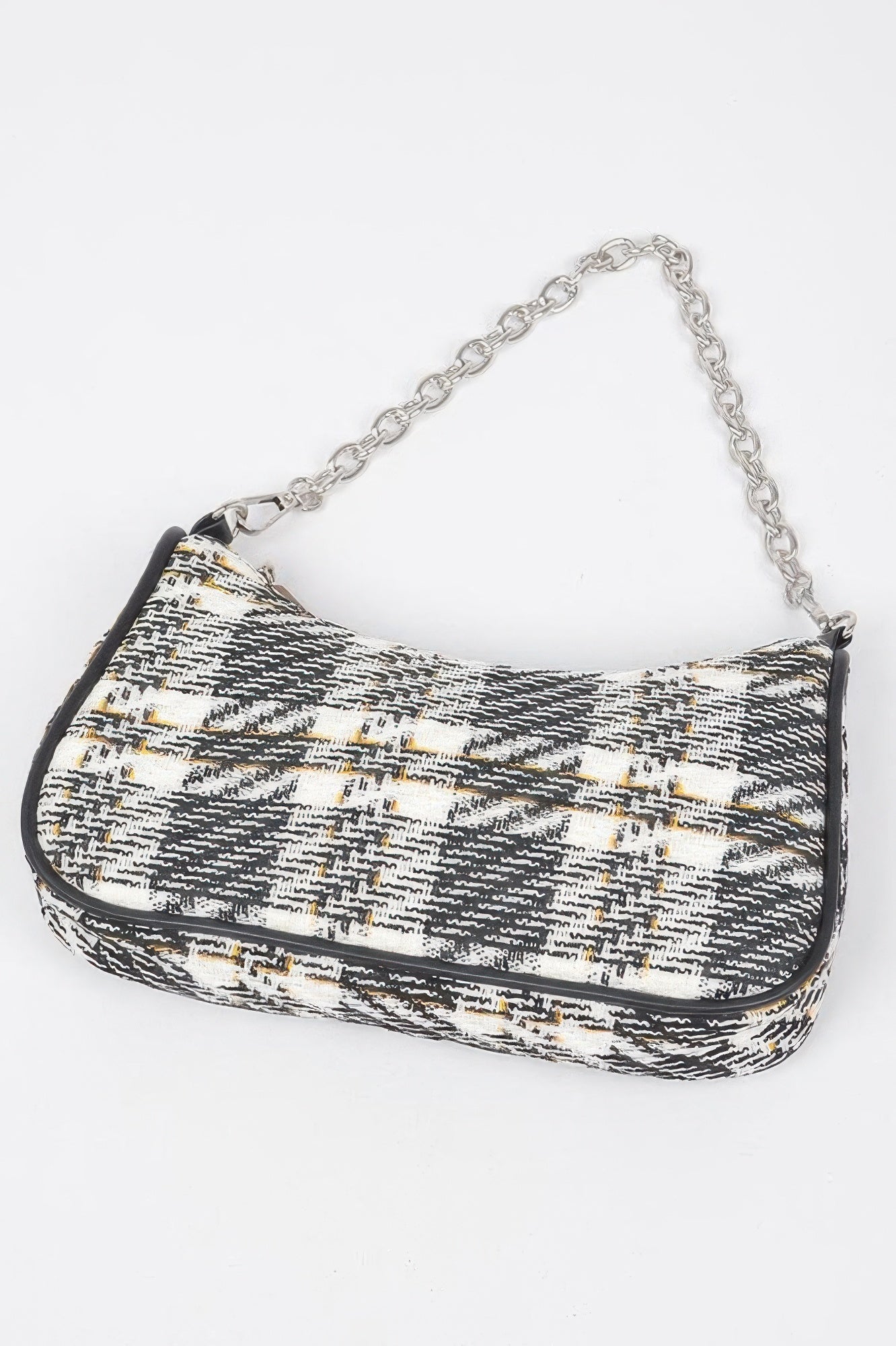 Tweed Plaid Shoulder Bag W/airpod Purse