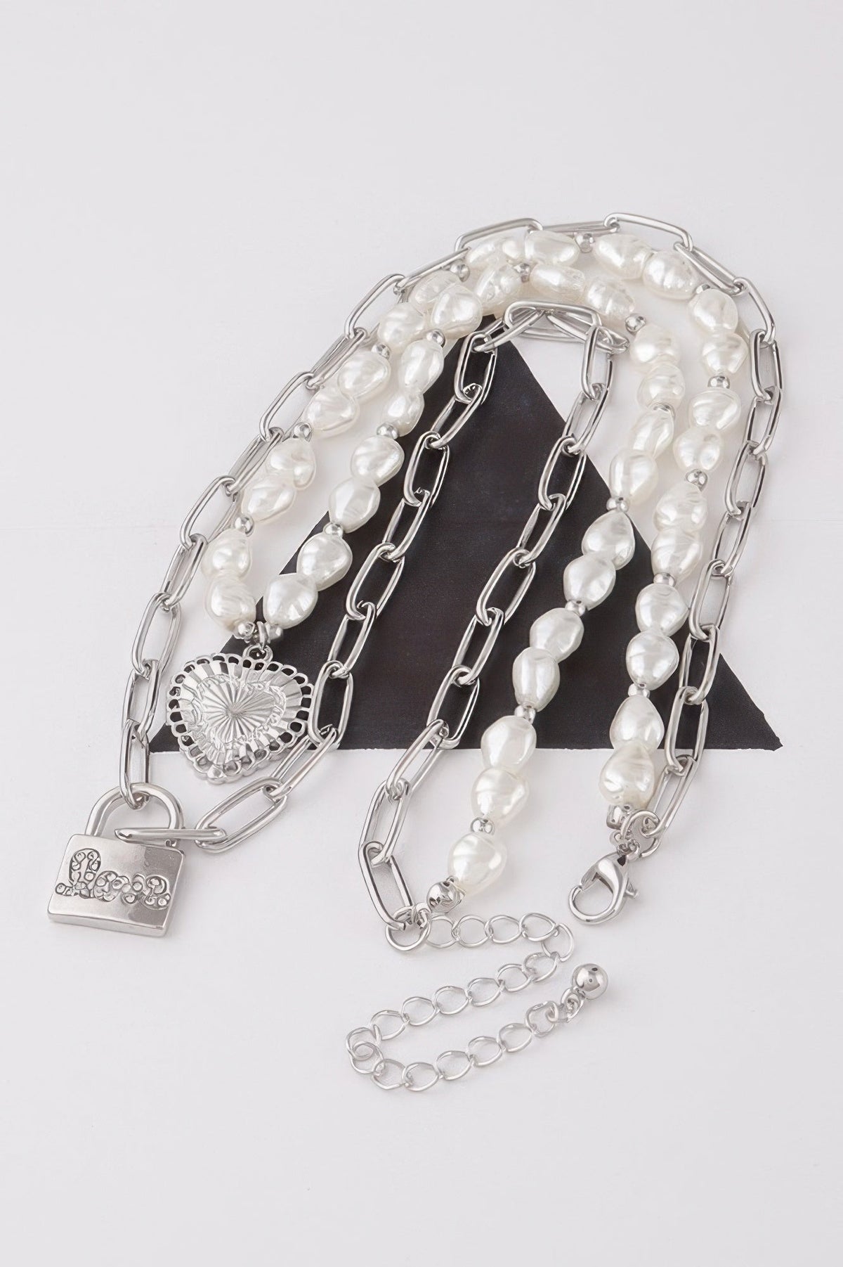 Heart N Lock Pendant Necklace