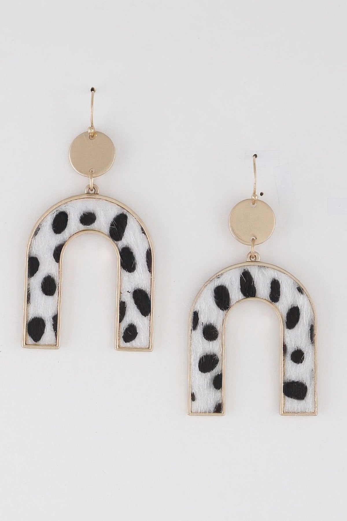 Animal Print Arch Earrings