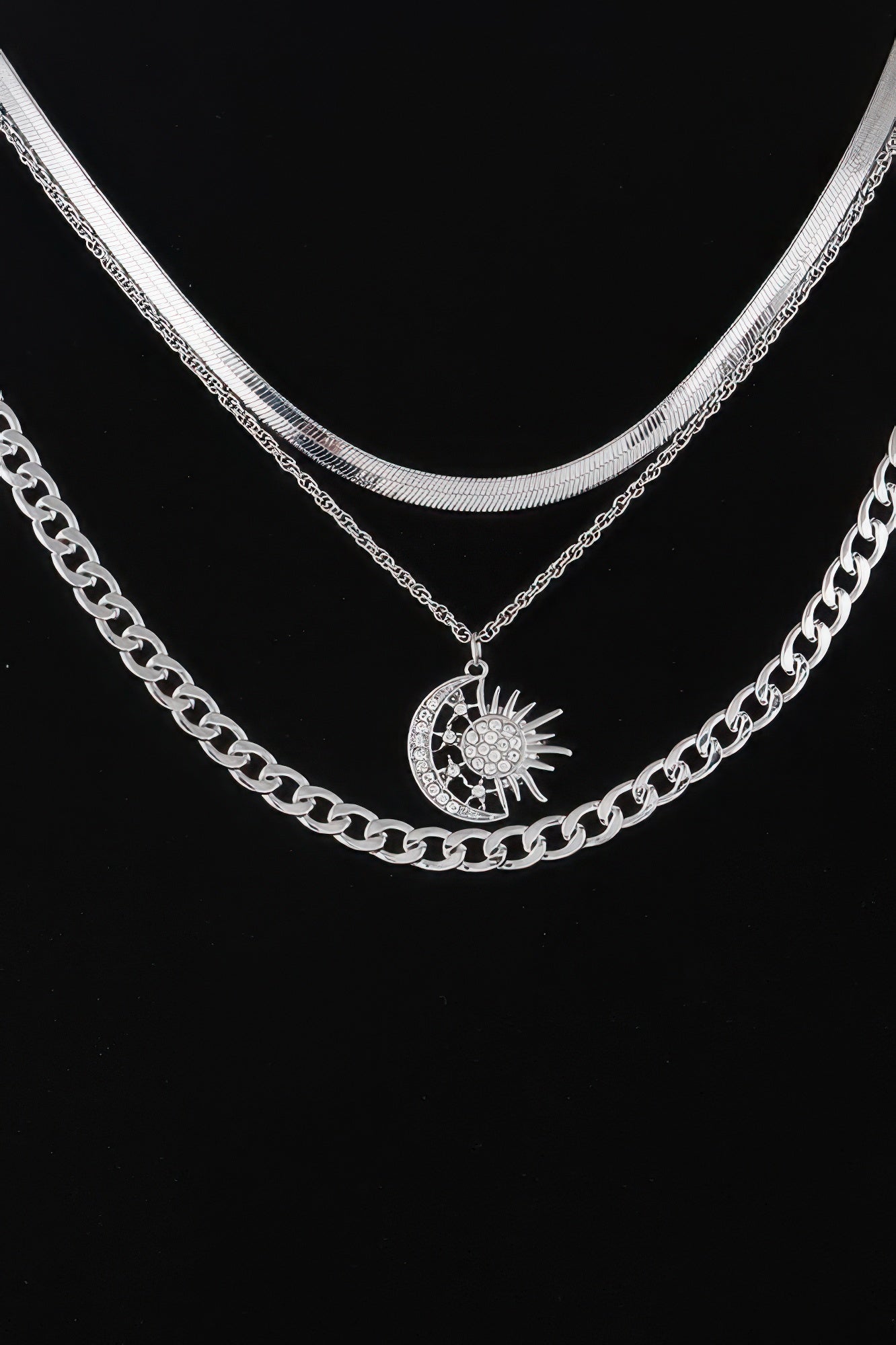 Sun N Moon Chain Necklace